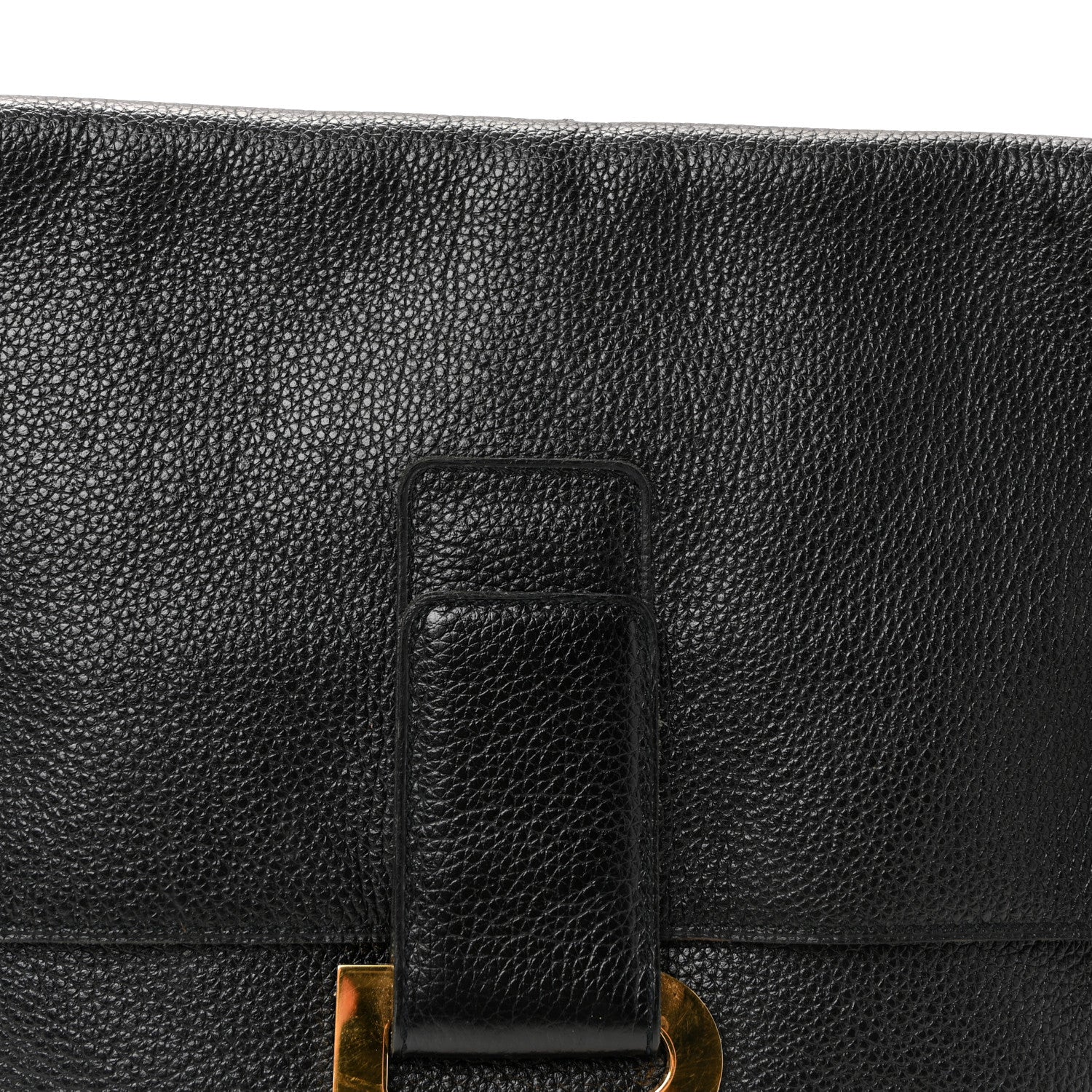 Grained Calfskin Shoulder Bag Black - Image 7