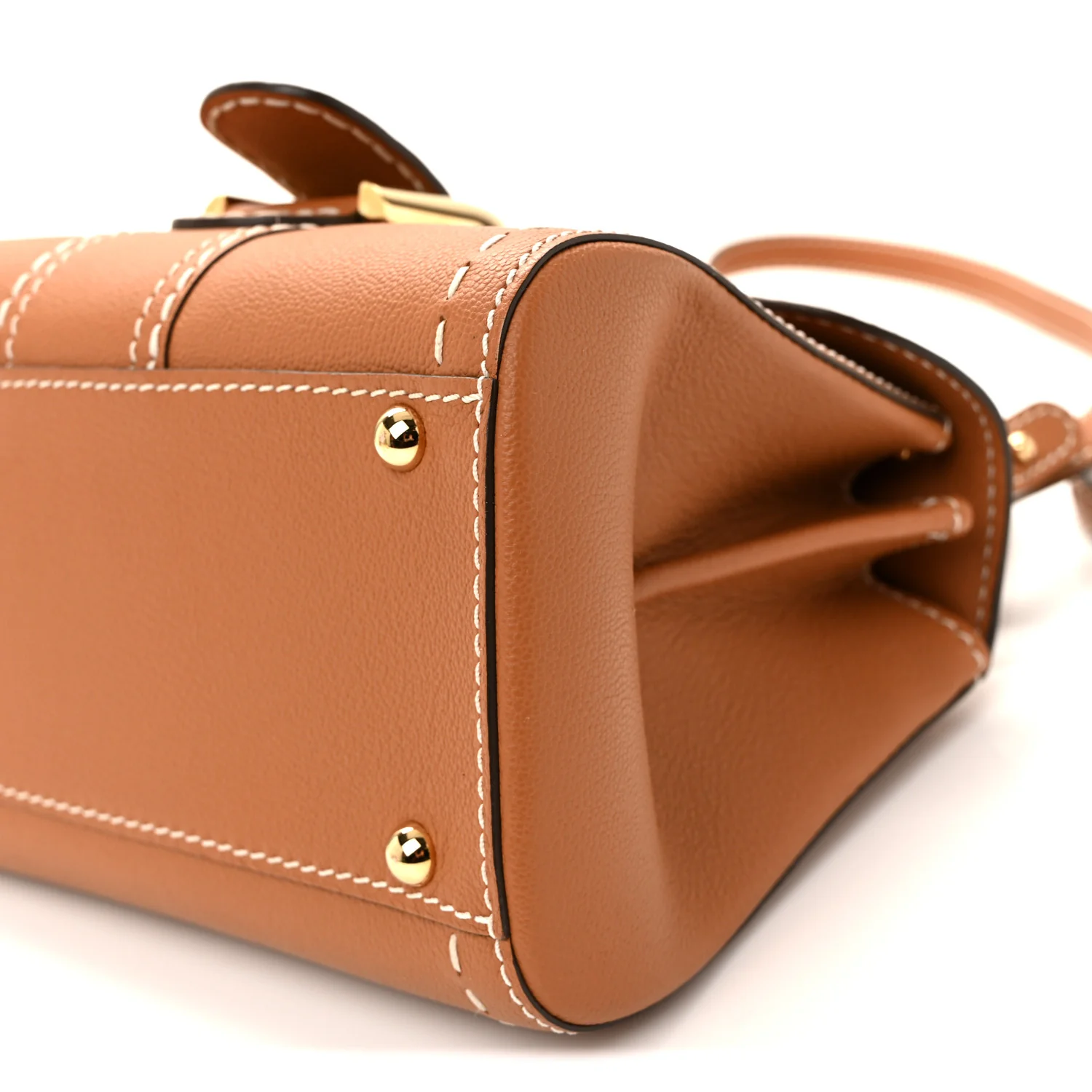 Grained Rodeo Calfskin Surpique Mini Brillant Satchel Vegetal Ivory - Image 10