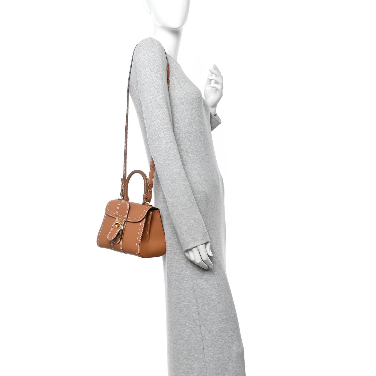 Grained Rodeo Calfskin Surpique Mini Brillant Satchel Vegetal Ivory - Image 2