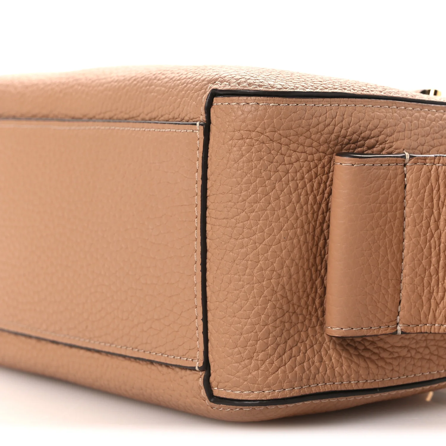 Taurillon Soft Mini Cool Box Satchel Latte - Image 10