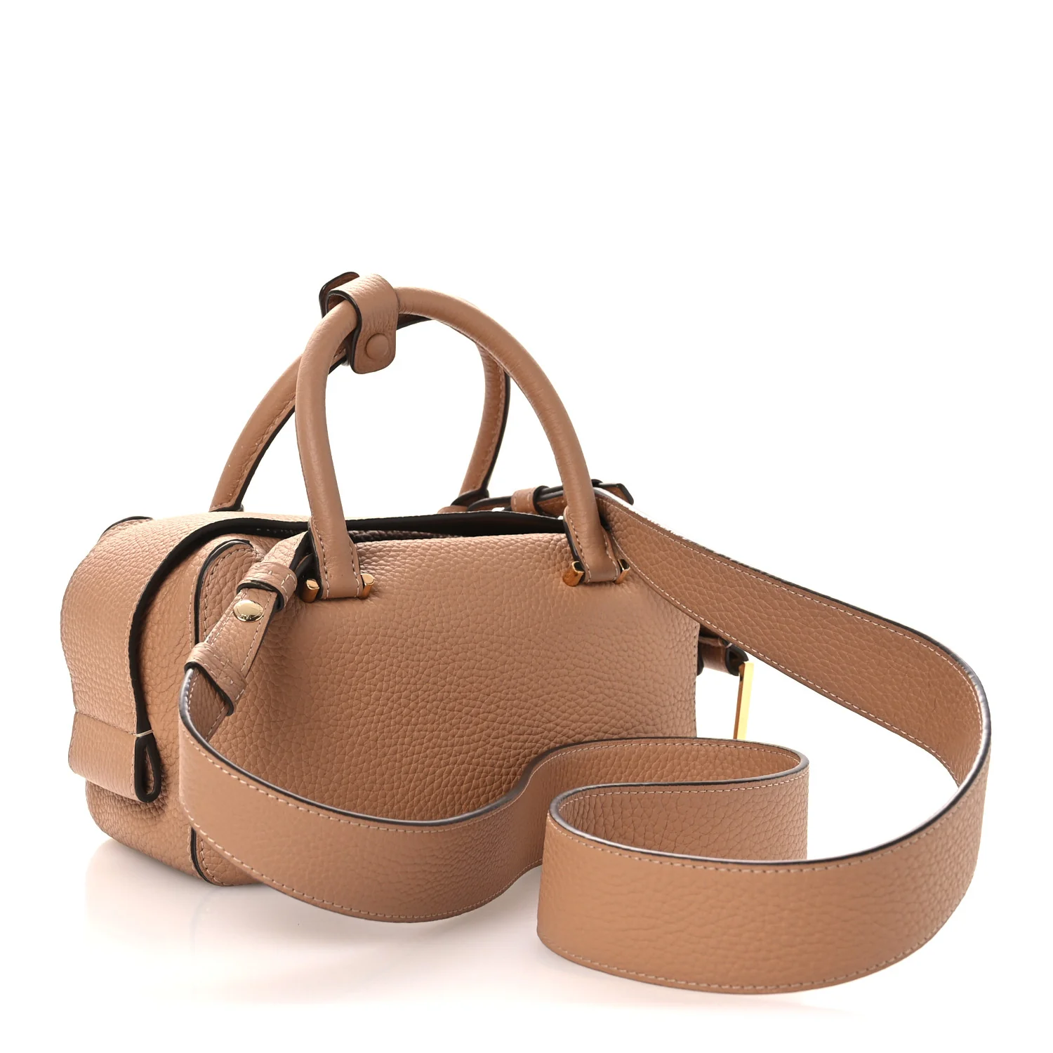 Taurillon Soft Mini Cool Box Satchel Latte - Image 3