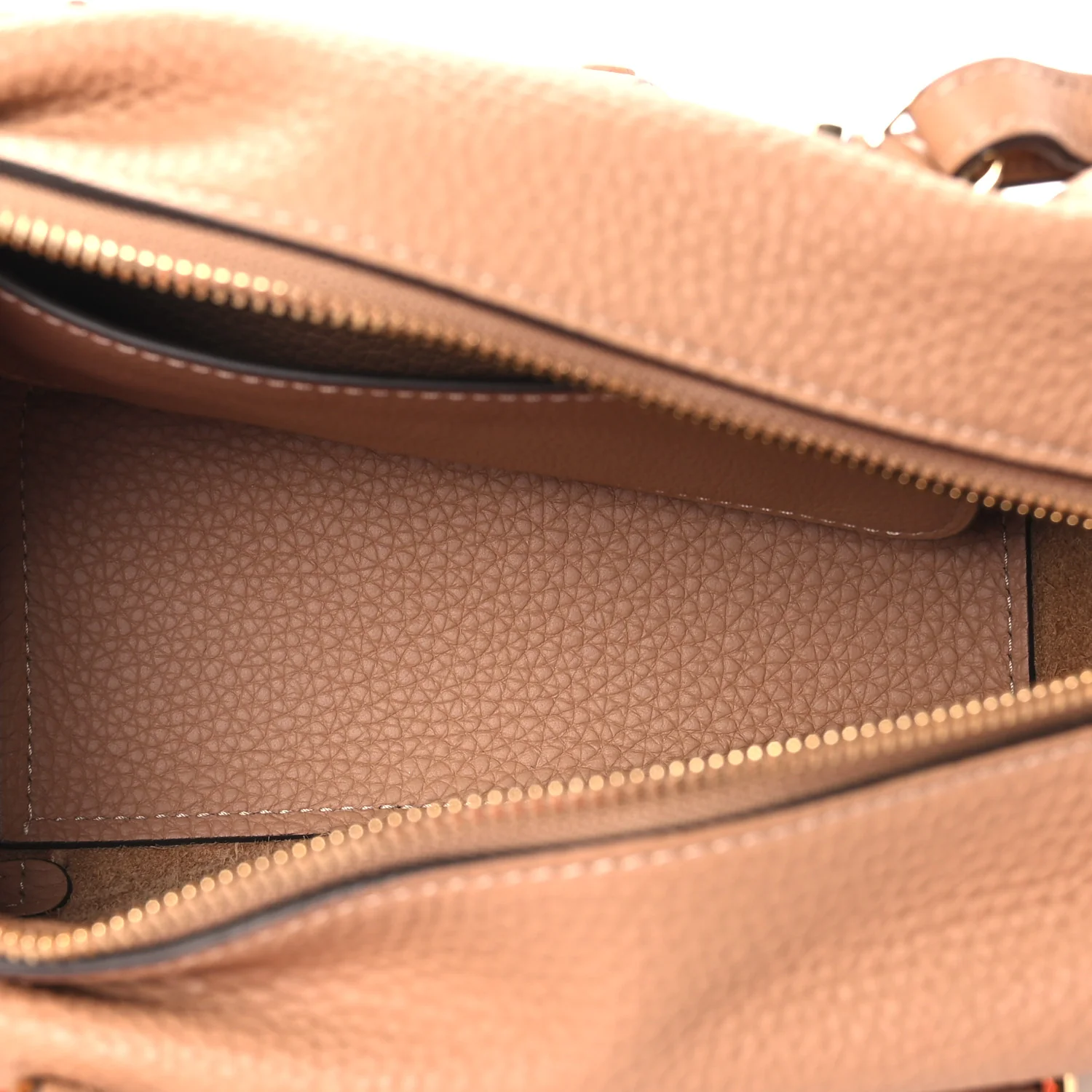Taurillon Soft Mini Cool Box Satchel Latte - Image 5