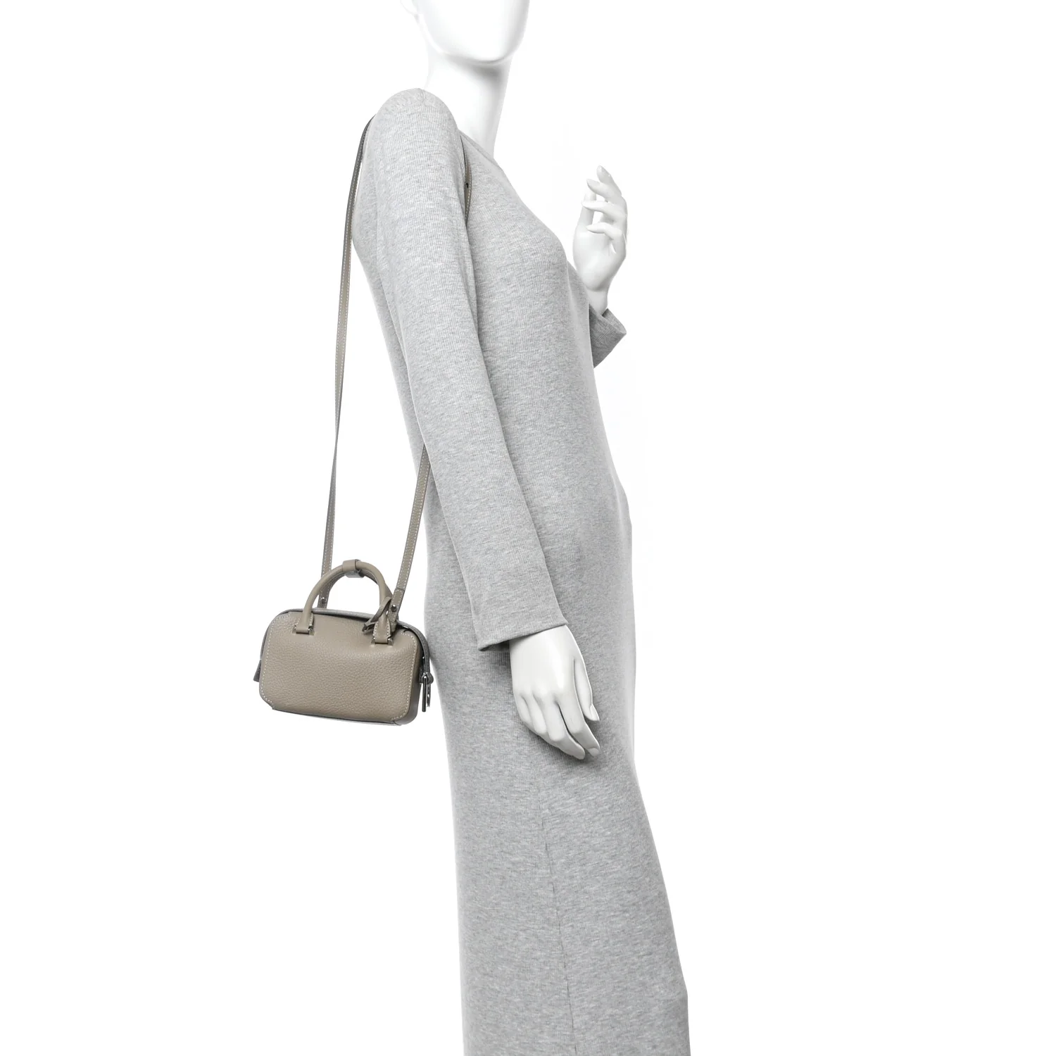 Taurillon Soft Nano Cool Box Satchel Tourterelle Ivory - Image 2