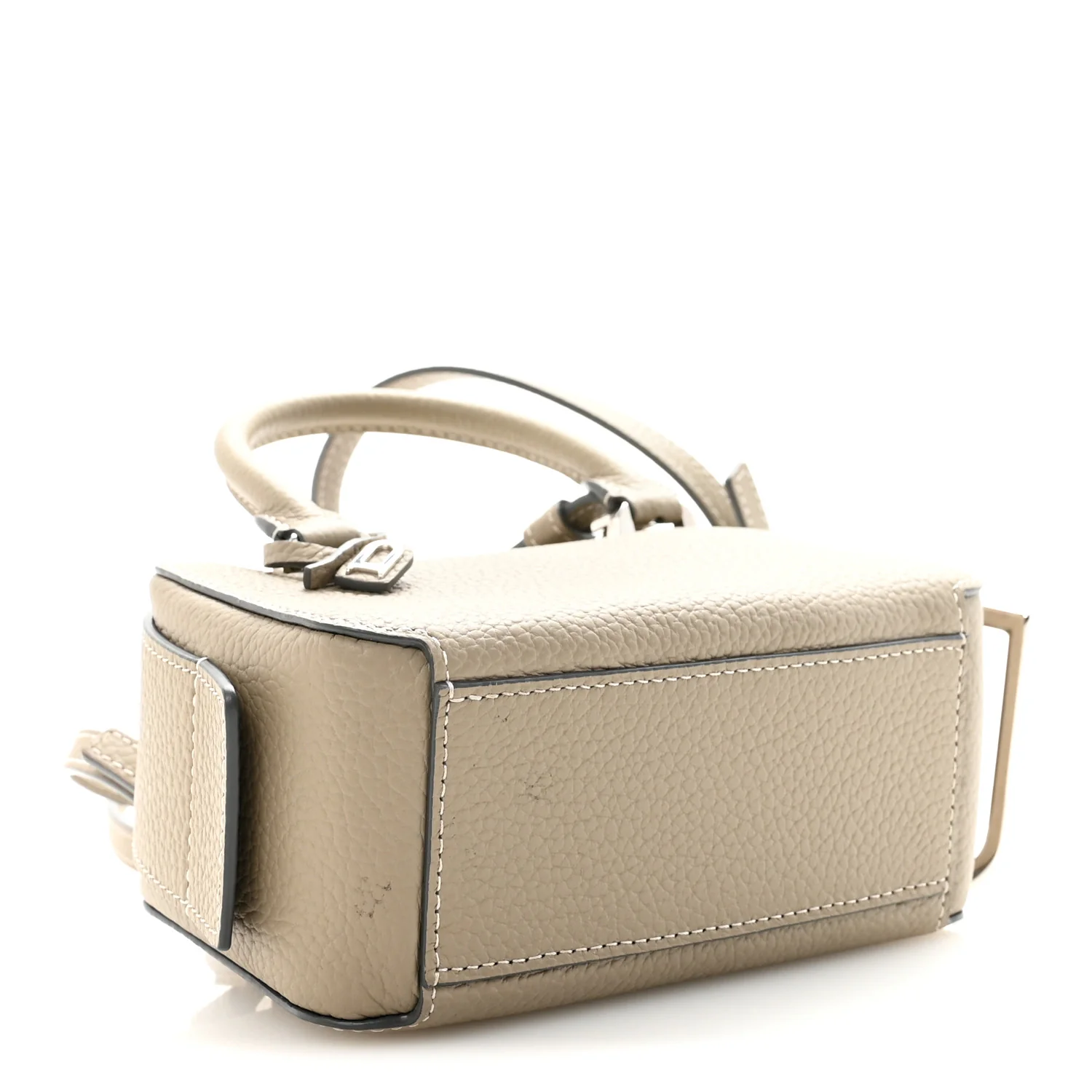 Taurillon Soft Nano Cool Box Satchel Tourterelle Ivory - Image 4