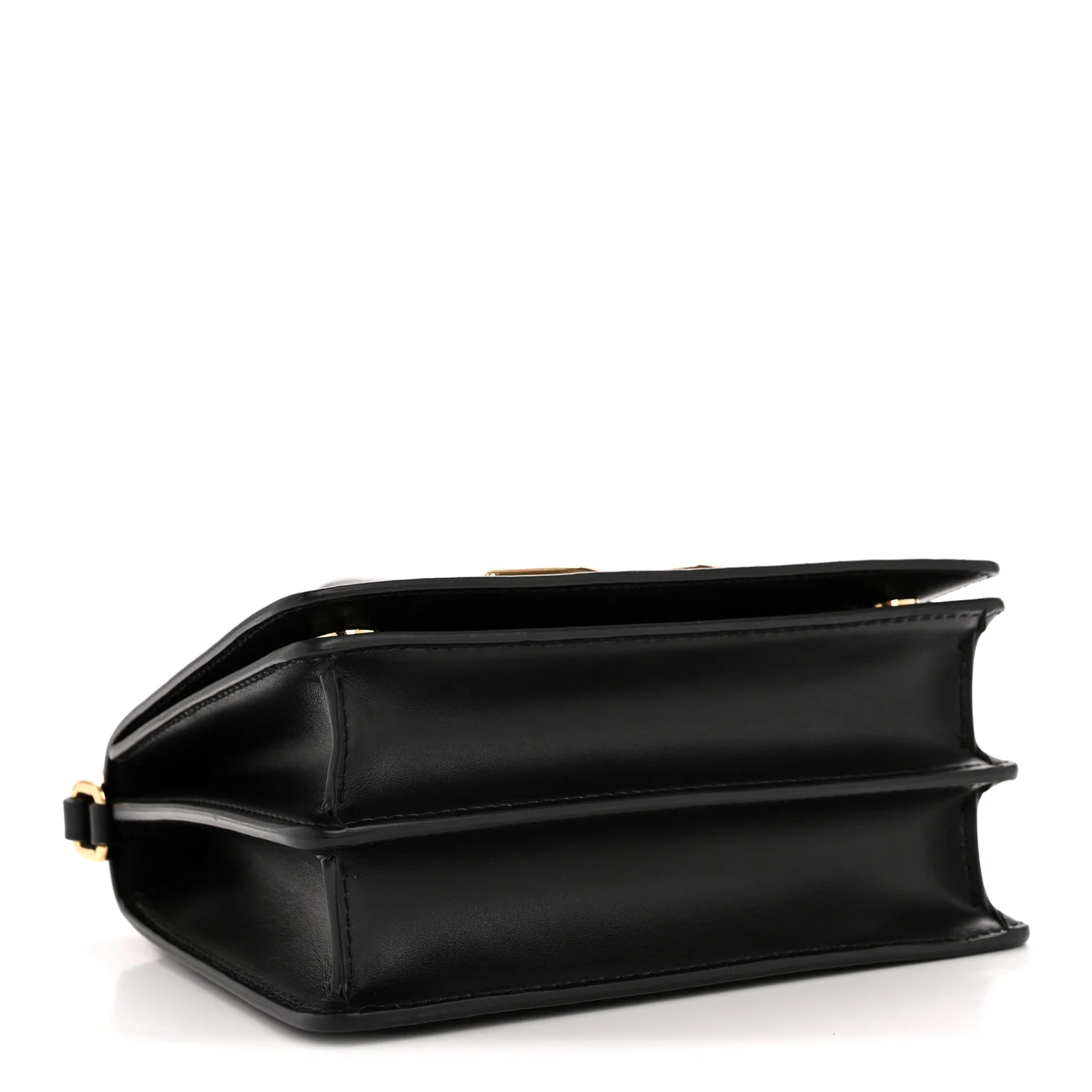 Calfskin 3.5 Flap Top Handle Bag Black - Image 4