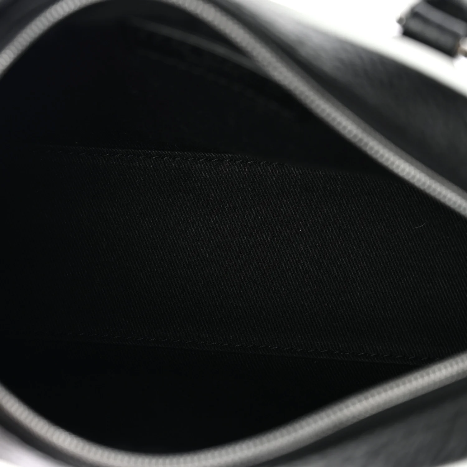 Calfskin Bowling Bag Black White - Image 5