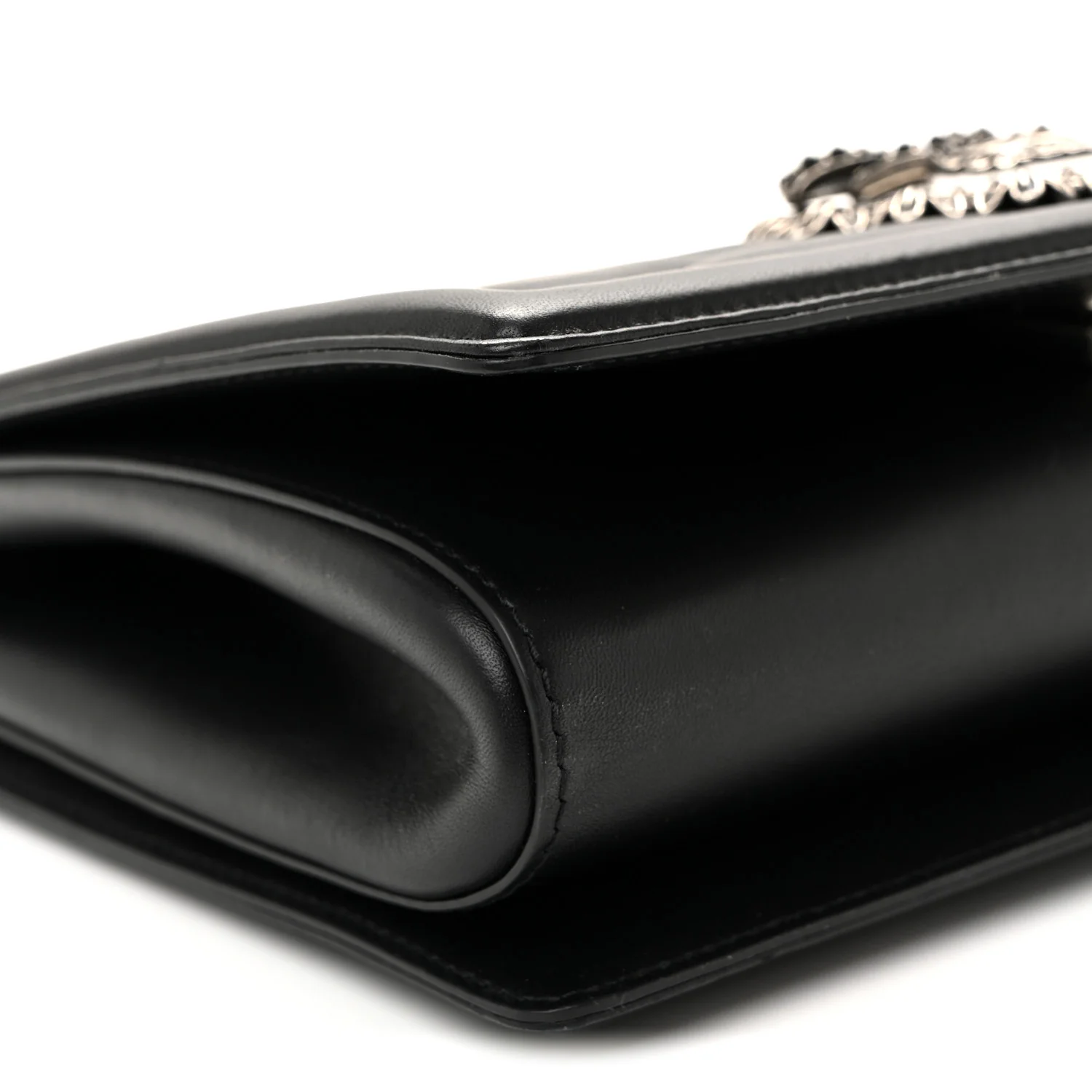 Calfskin Large Devotion Crossbody Bag Black - Image 8