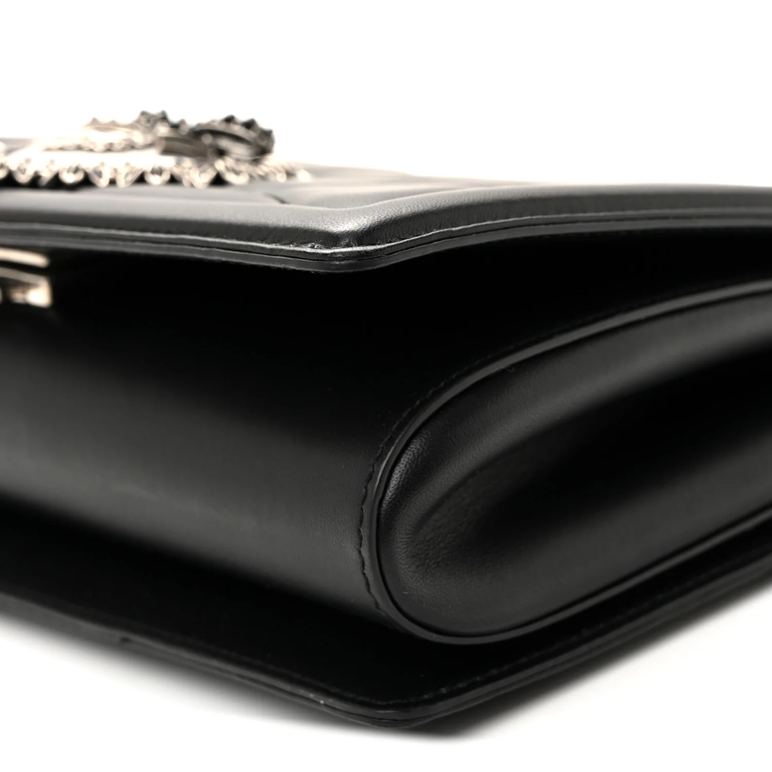 Calfskin Large Devotion Crossbody Bag Black - Image 9