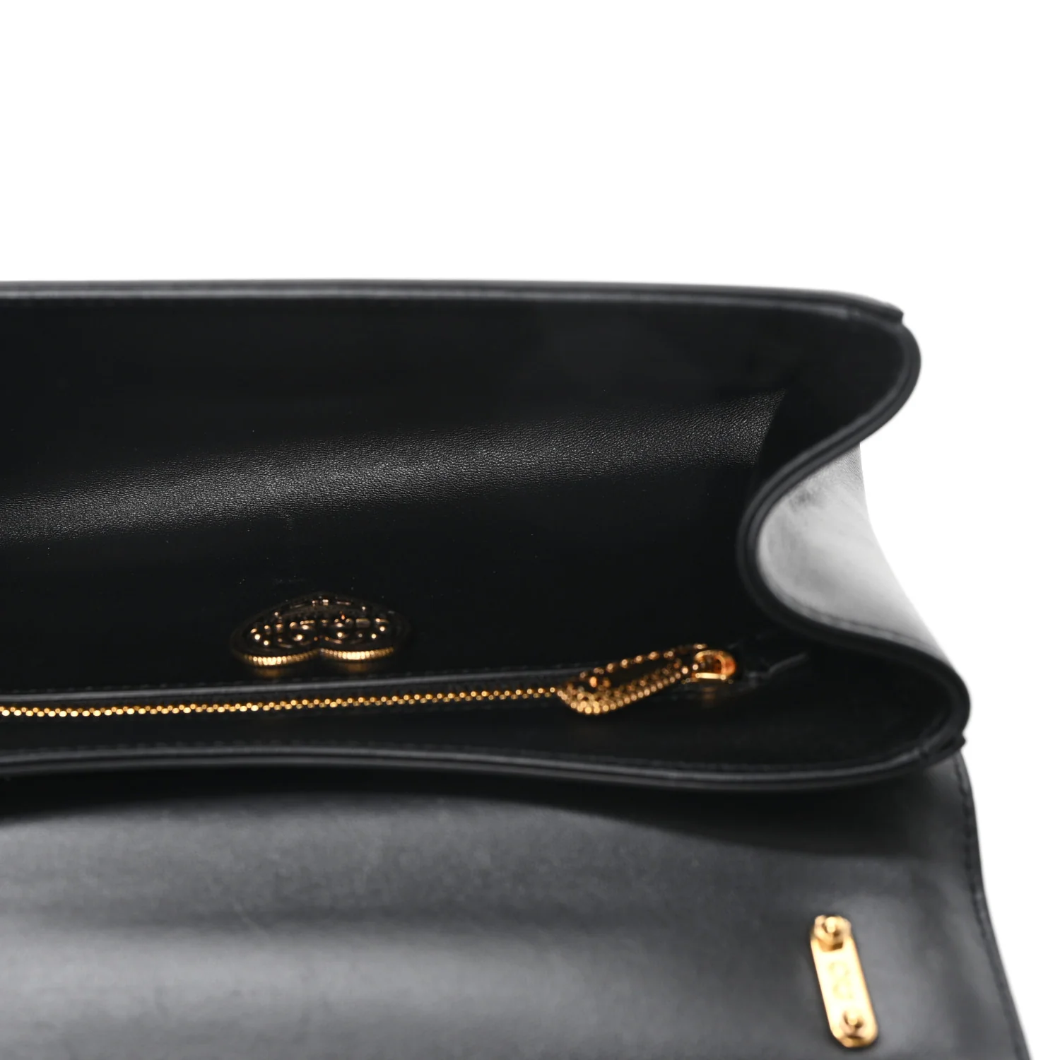 Calfskin Medium Devotion Crossbody Bag Black - Image 5