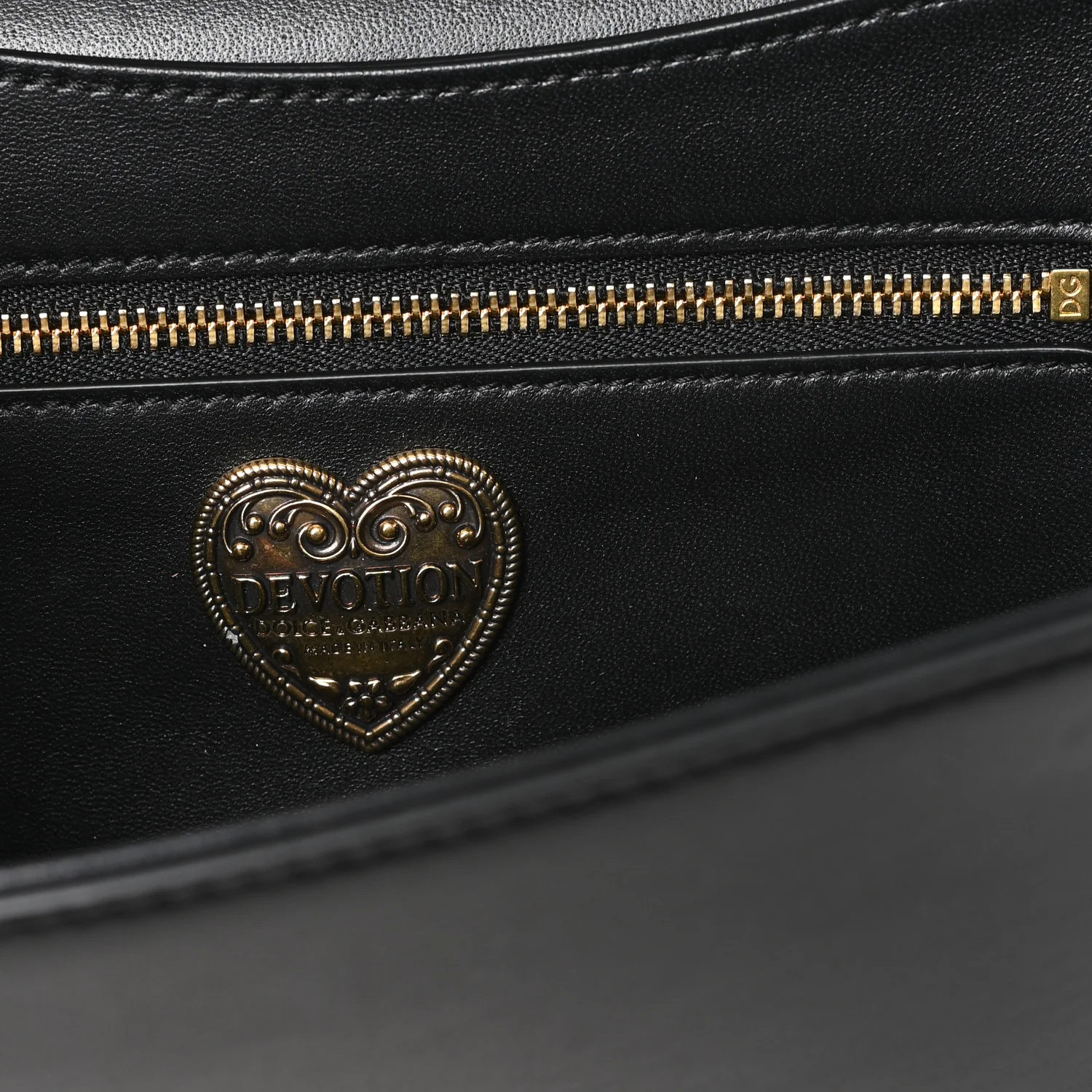 Calfskin Medium Devotion Crossbody Bag Black - Image 6