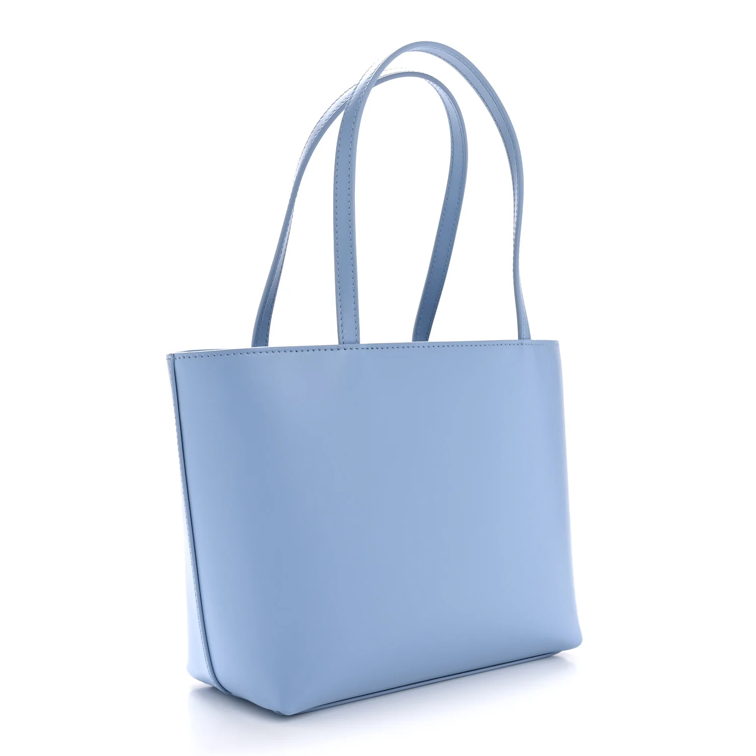 Calfskin Small DG Logo Shopper Tote Carta Zucchero - Image 3