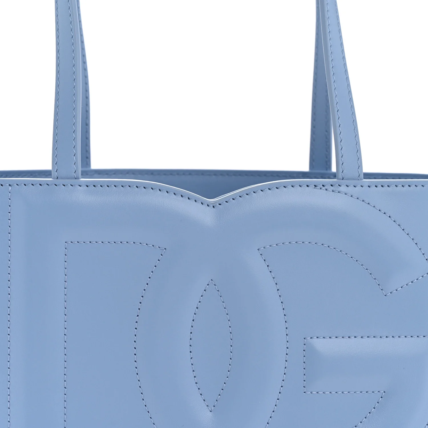Calfskin Small DG Logo Shopper Tote Carta Zucchero - Image 8