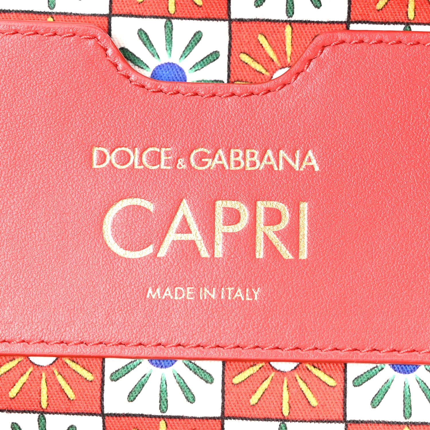 Canvas Snakeskin Carretto Print Capri Tote Red Multicolor - Image 6