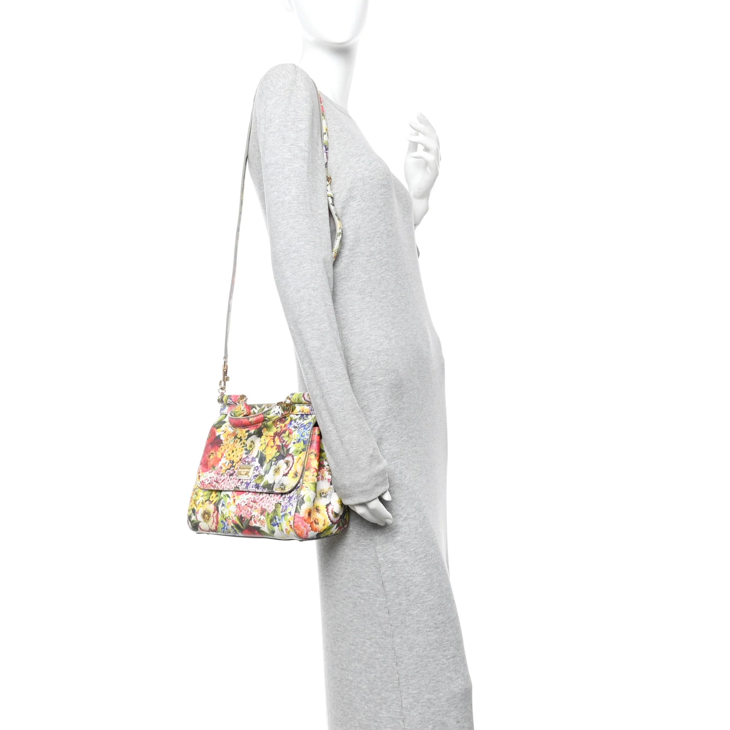 Dauphine Flower Print Medium Miss Sicily Satchel Multicolor - Image 2