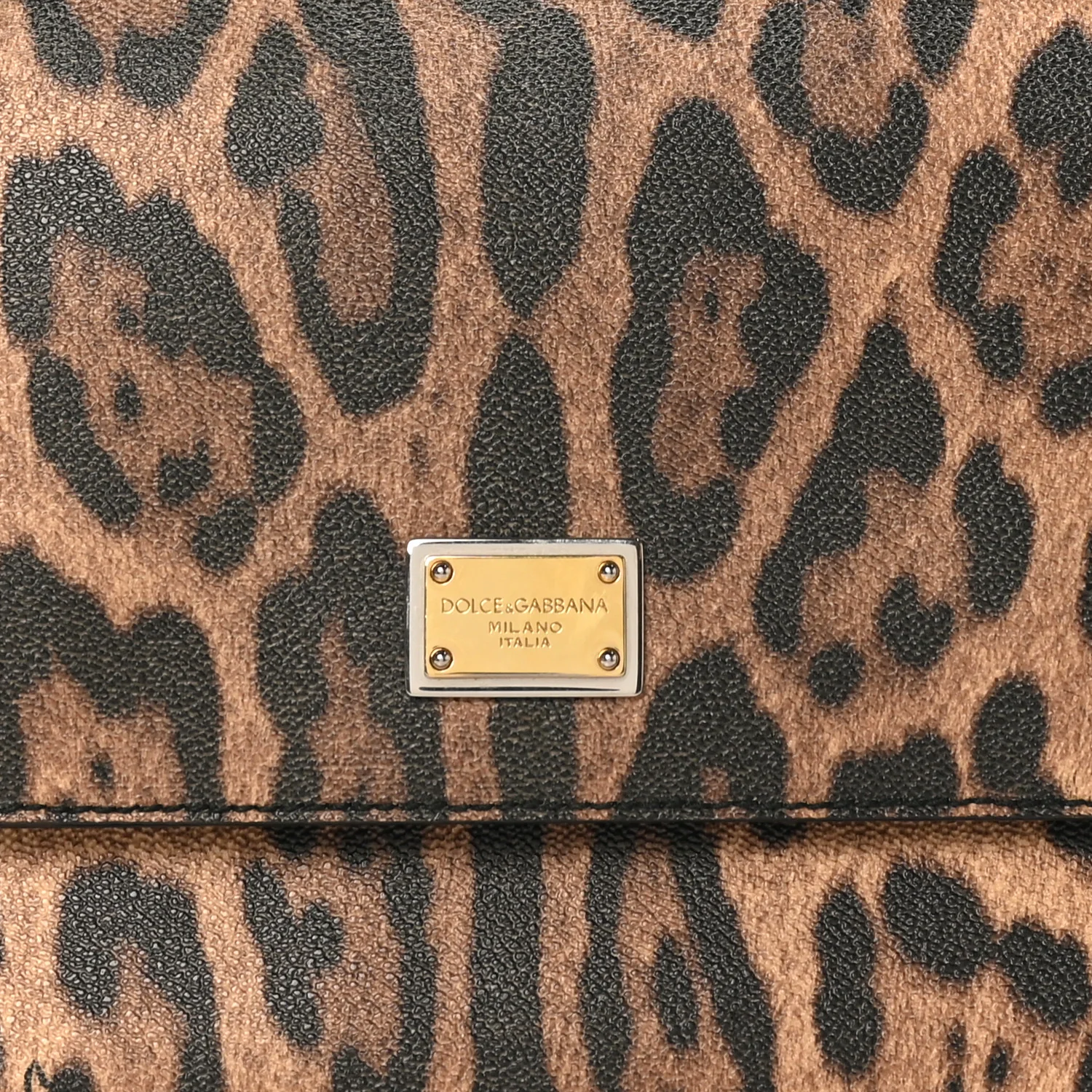 Dauphine Leopard Print Small Miss Sicily Satchel Black - Image 7