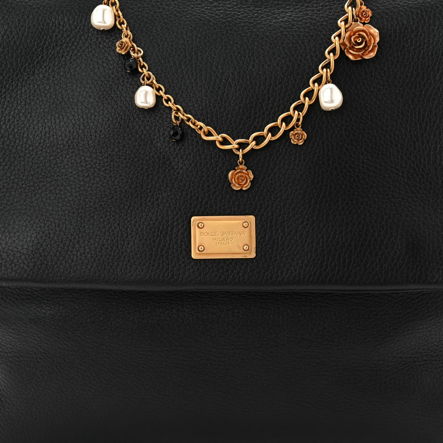 Deerskin Cervo Large Miss Sicily Satchel Black - Image 12