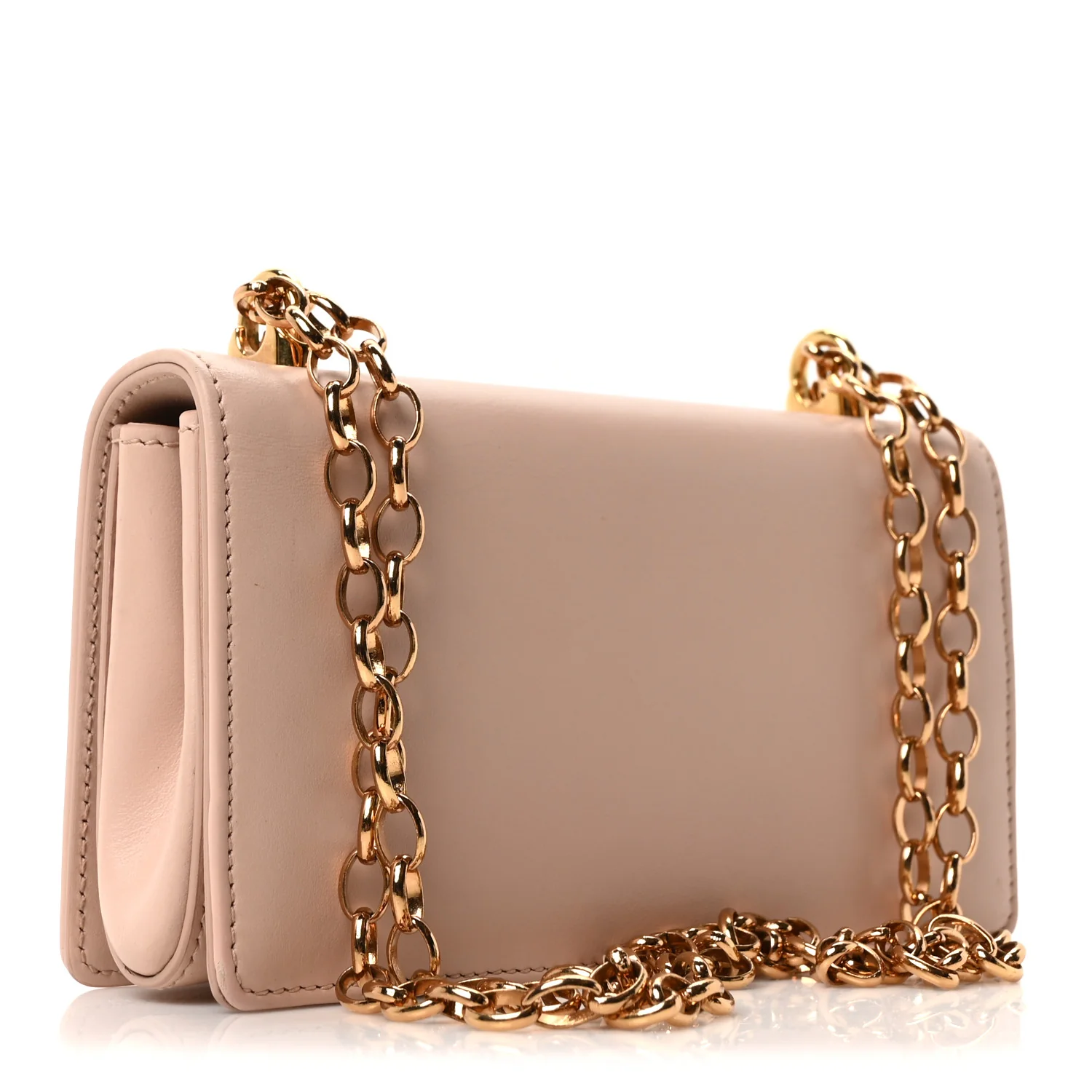 DOLCE GABBANA Calfskin DG Girls Shoulder Bag Pink - Image 3