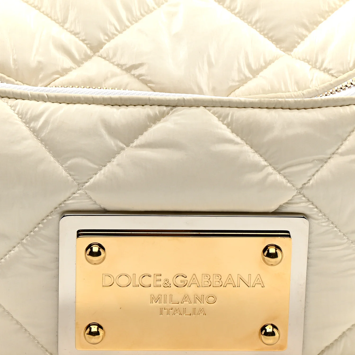 Marsupio Nylon Quilted Piumino 2 Belt Bag White - Image 13