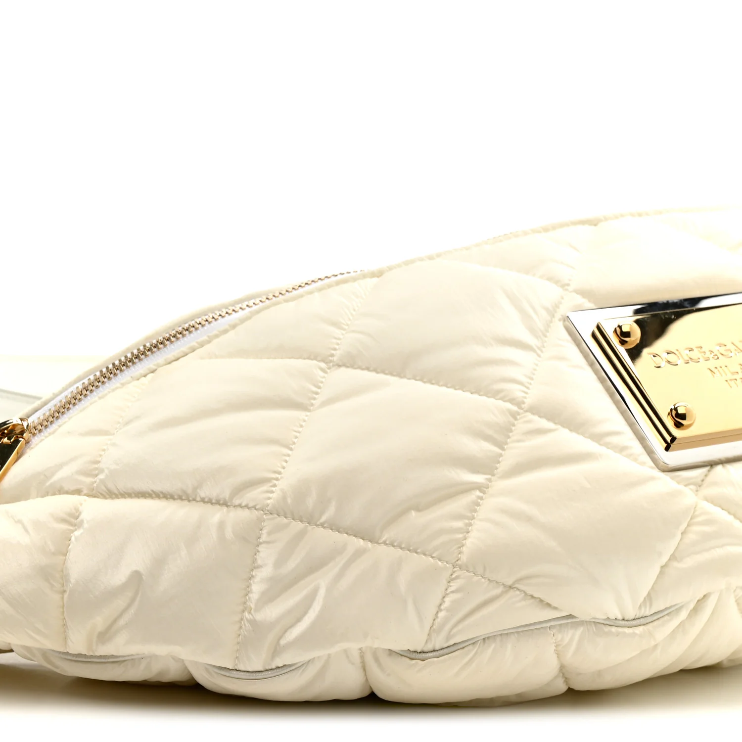Marsupio Nylon Quilted Piumino 2 Belt Bag White - Image 14