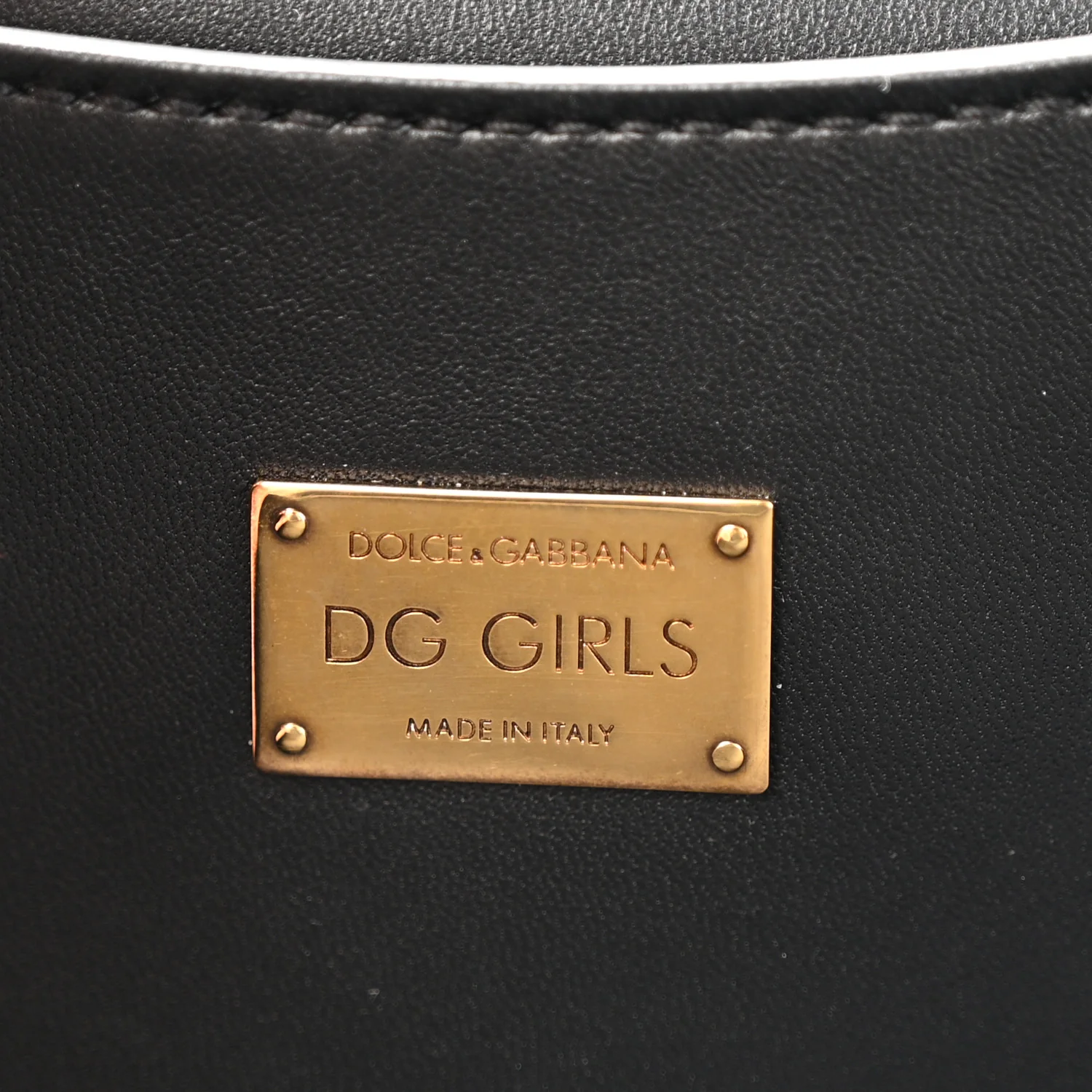 Nappa DG Girls Shoulder Bag Black - Image 6