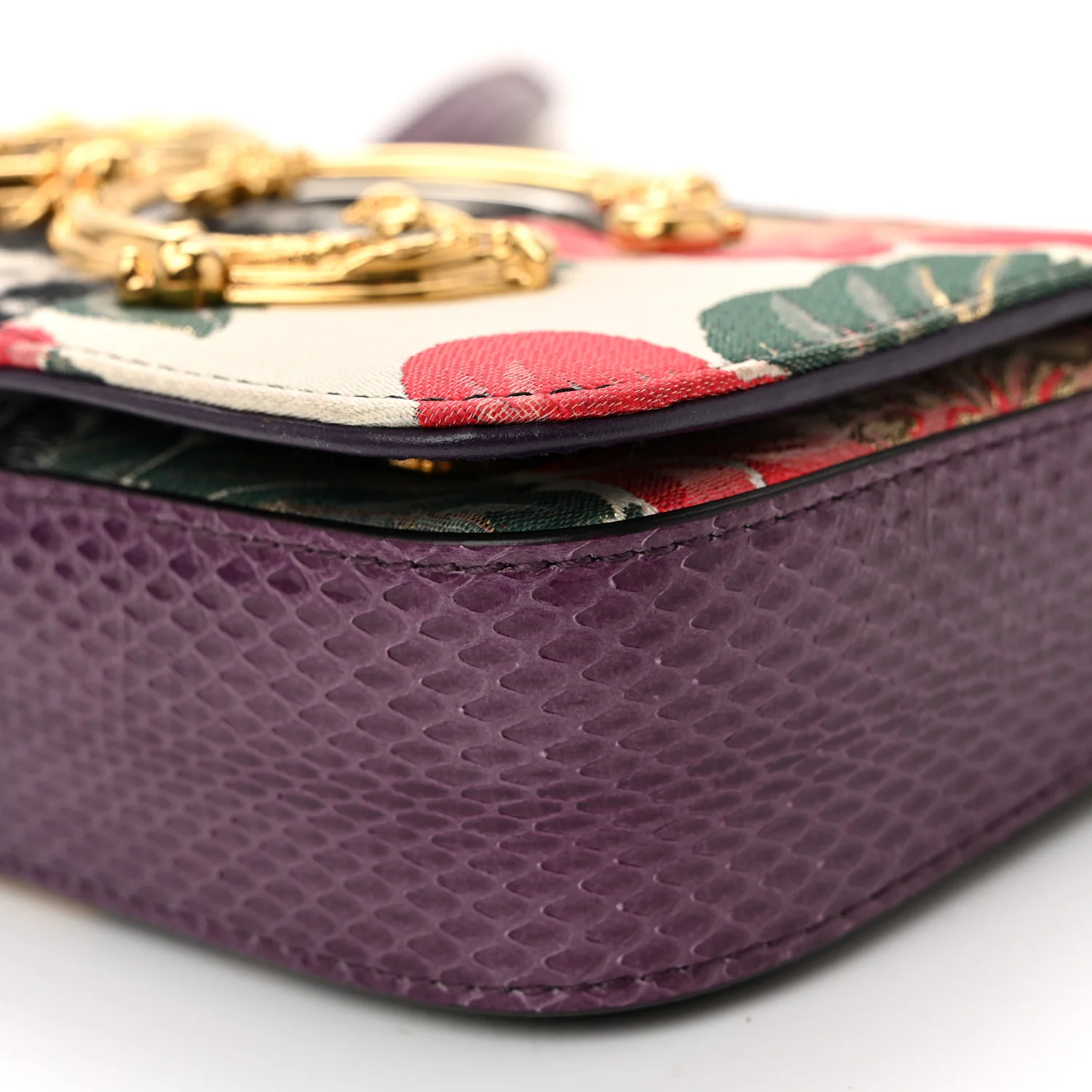 Patchwork Snakeskin Brocade DG Girls Chain Shoulder Bag Multicolor - Image 10