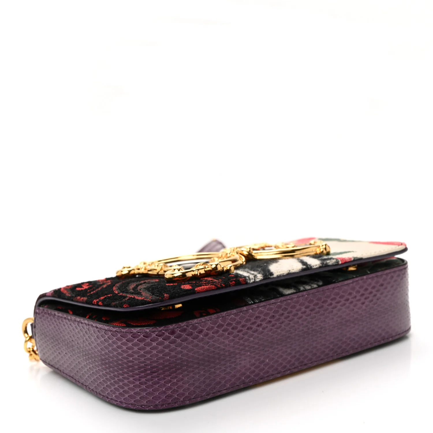 Patchwork Snakeskin Brocade DG Girls Chain Shoulder Bag Multicolor - Image 4