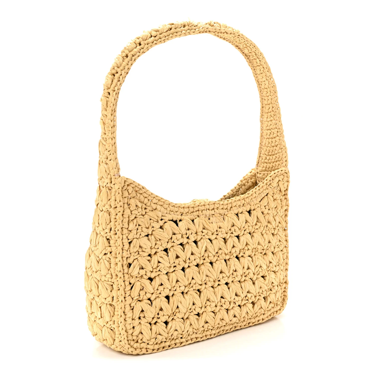 Raffia Crochet 3.5 Shoulder Bag Beige - Image 5