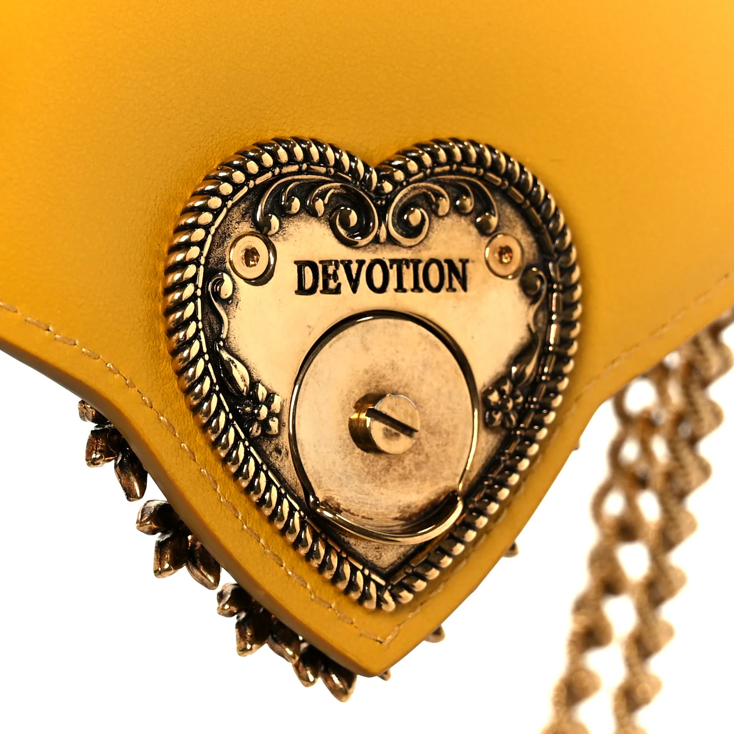 Smooth Calfskin Devotion Envelope Phone Bag Senape - Image 6