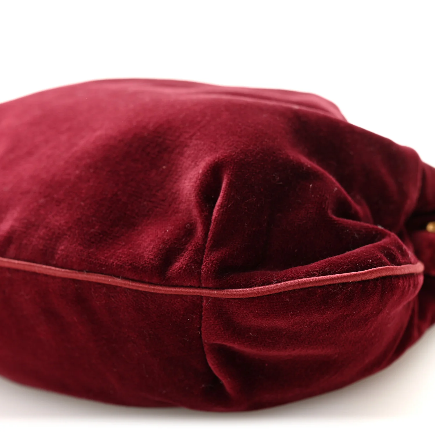 Velvet Chain Clutch Burgundy - Image 9