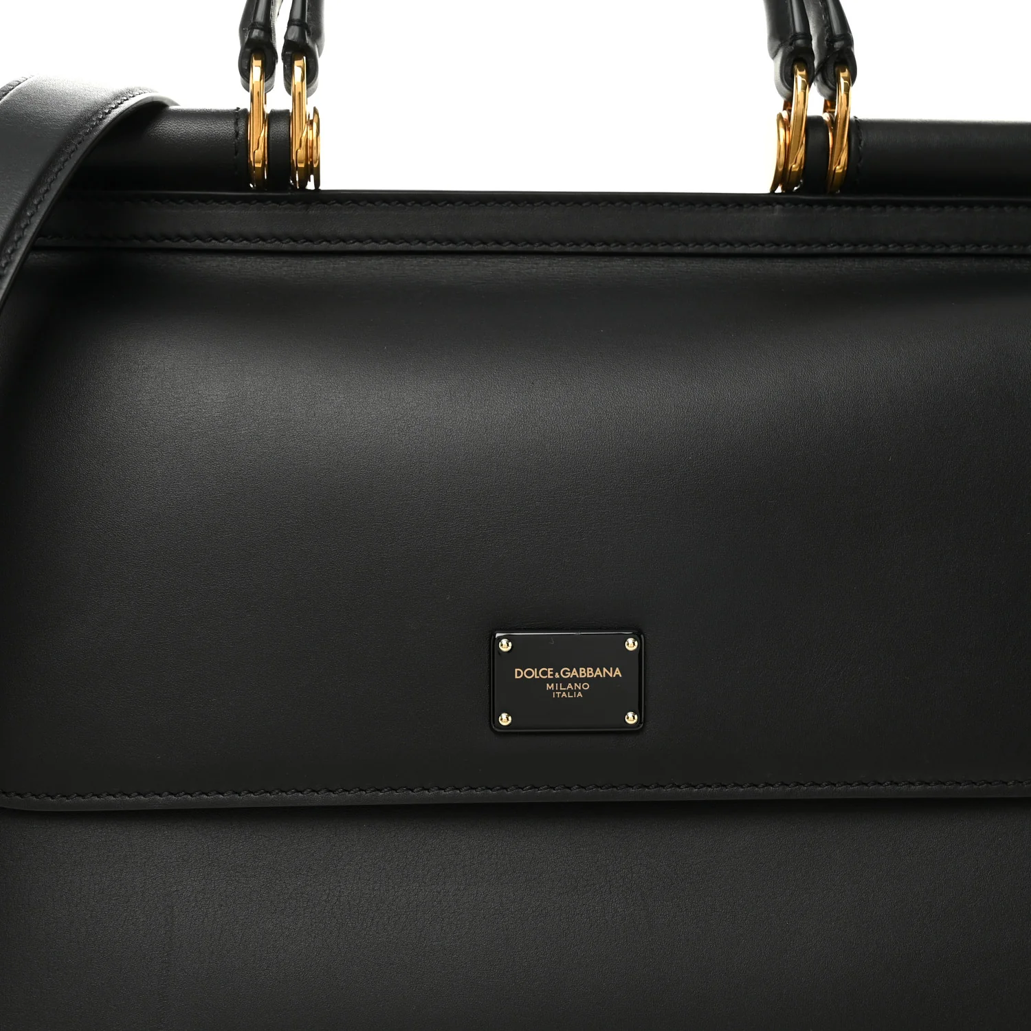 Vitello Morbido Large Sicily 58 Bag Black - Image 7