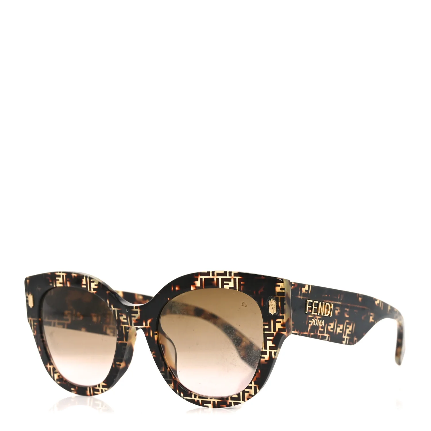Acetate Fendi Roma Cat Eye Sunglasses FF 0435/S  Havana