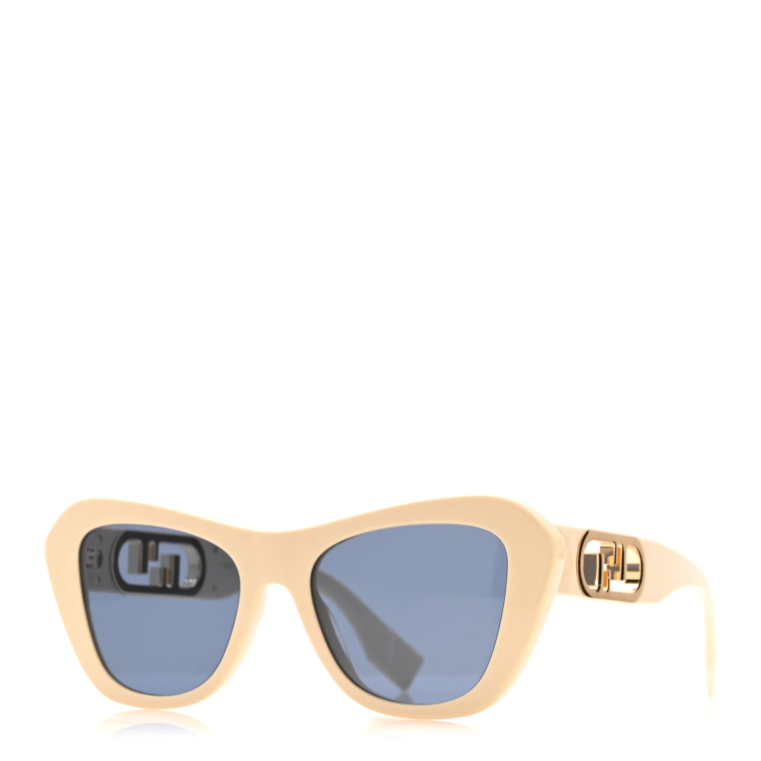Acetate Fendi Square Sunglasses FE40100I Beige Gold