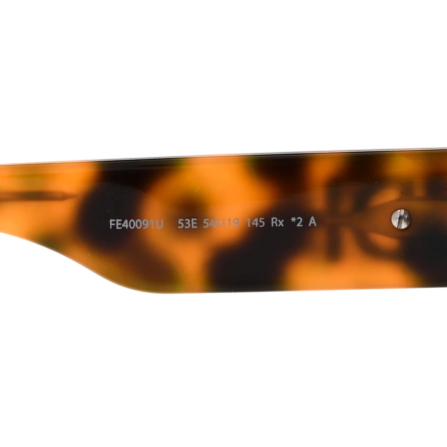 Acetate Fendigraphy Rectangle Sunglasses FE40091U Tortoise - Image 5