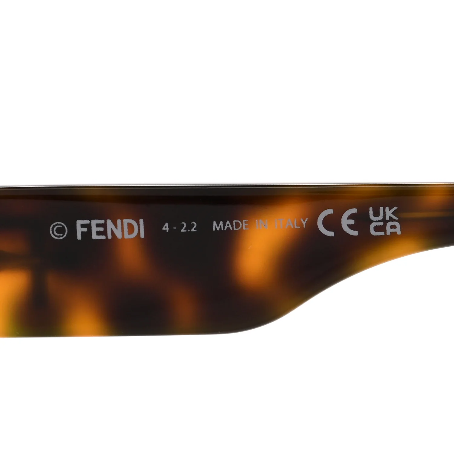 Acetate Fendigraphy Rectangle Sunglasses FE40091U Tortoise - Image 6