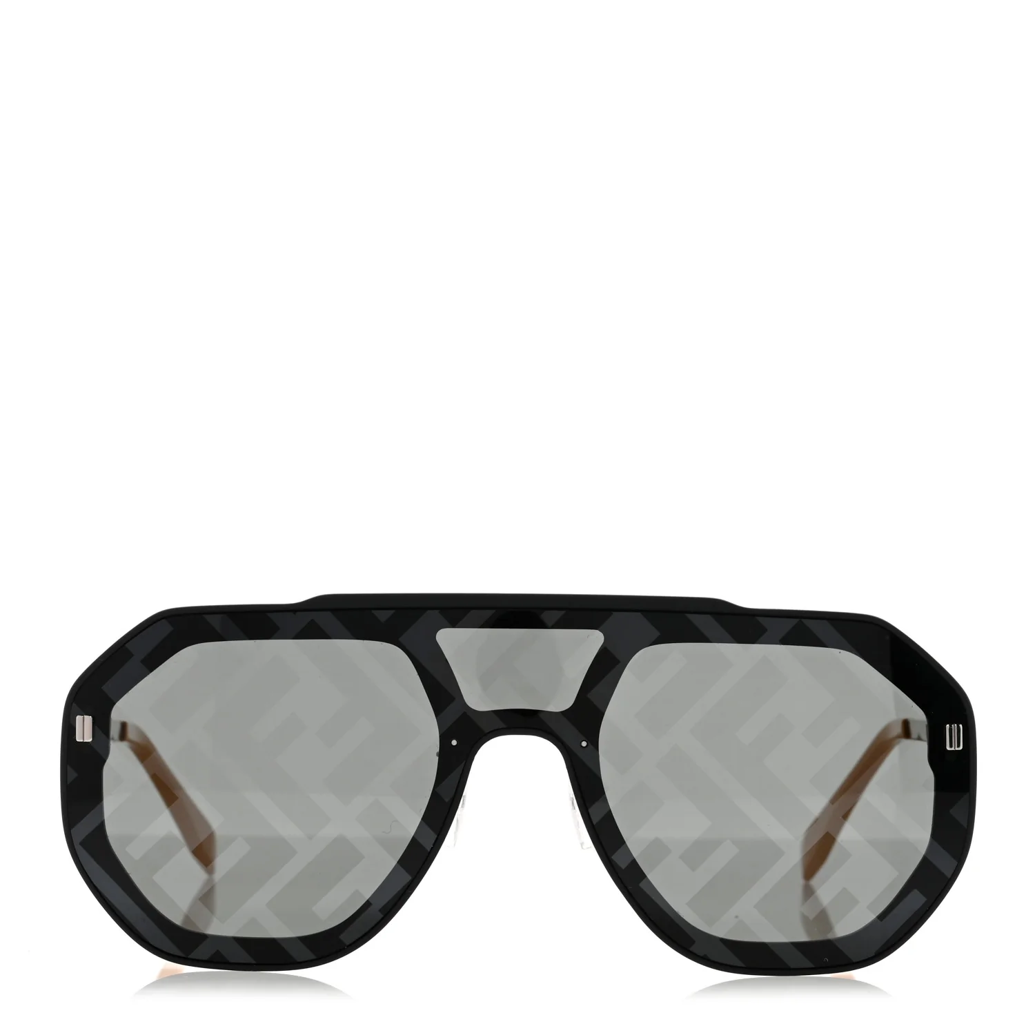 Acetate FF Aviator Sunglasses FE40006U Black Yellow - Image 2