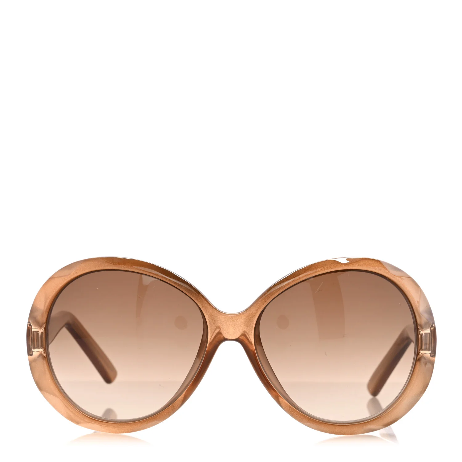 Acetate Round Sunglasses FS5141 Brown - Image 2