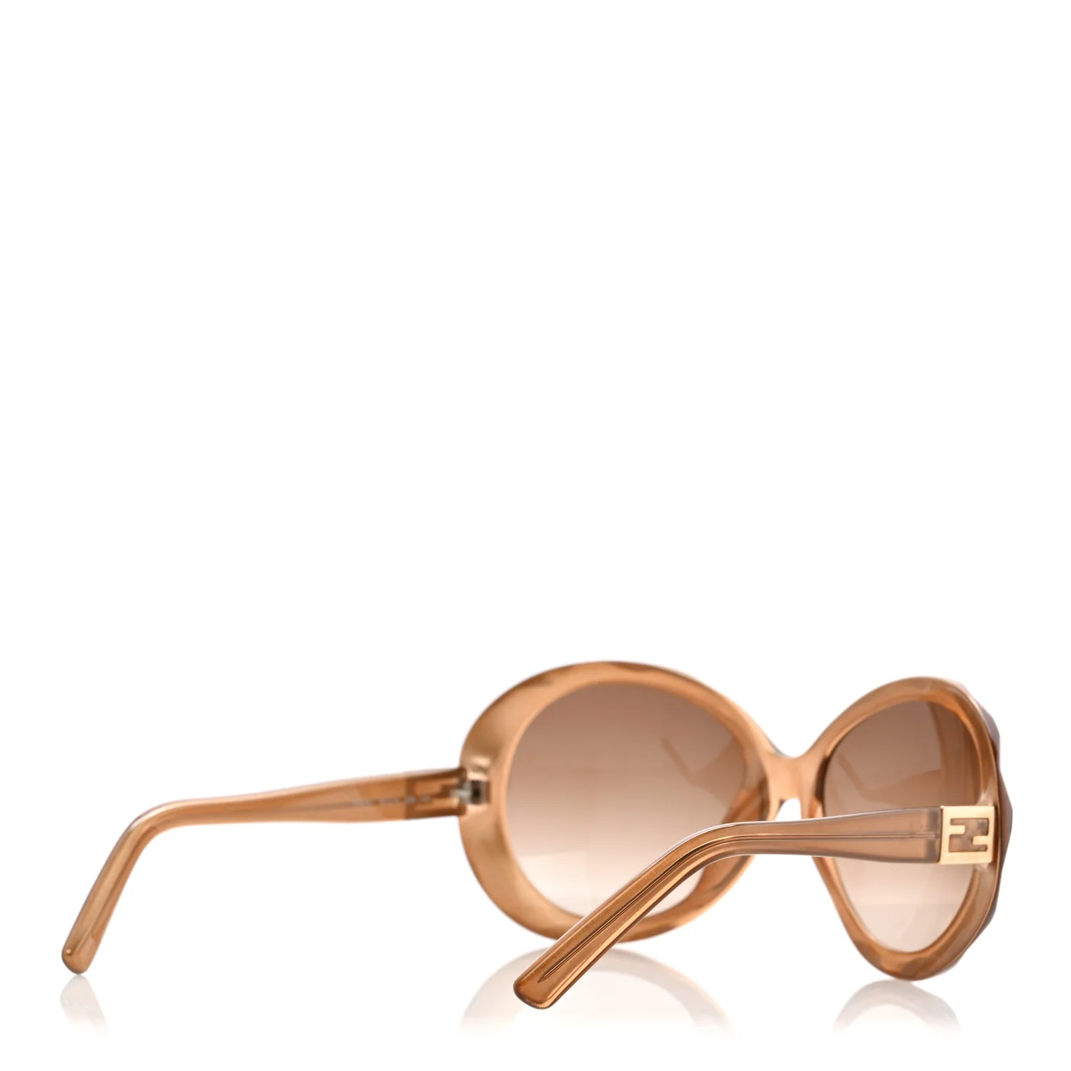 Acetate Round Sunglasses FS5141 Brown - Image 4