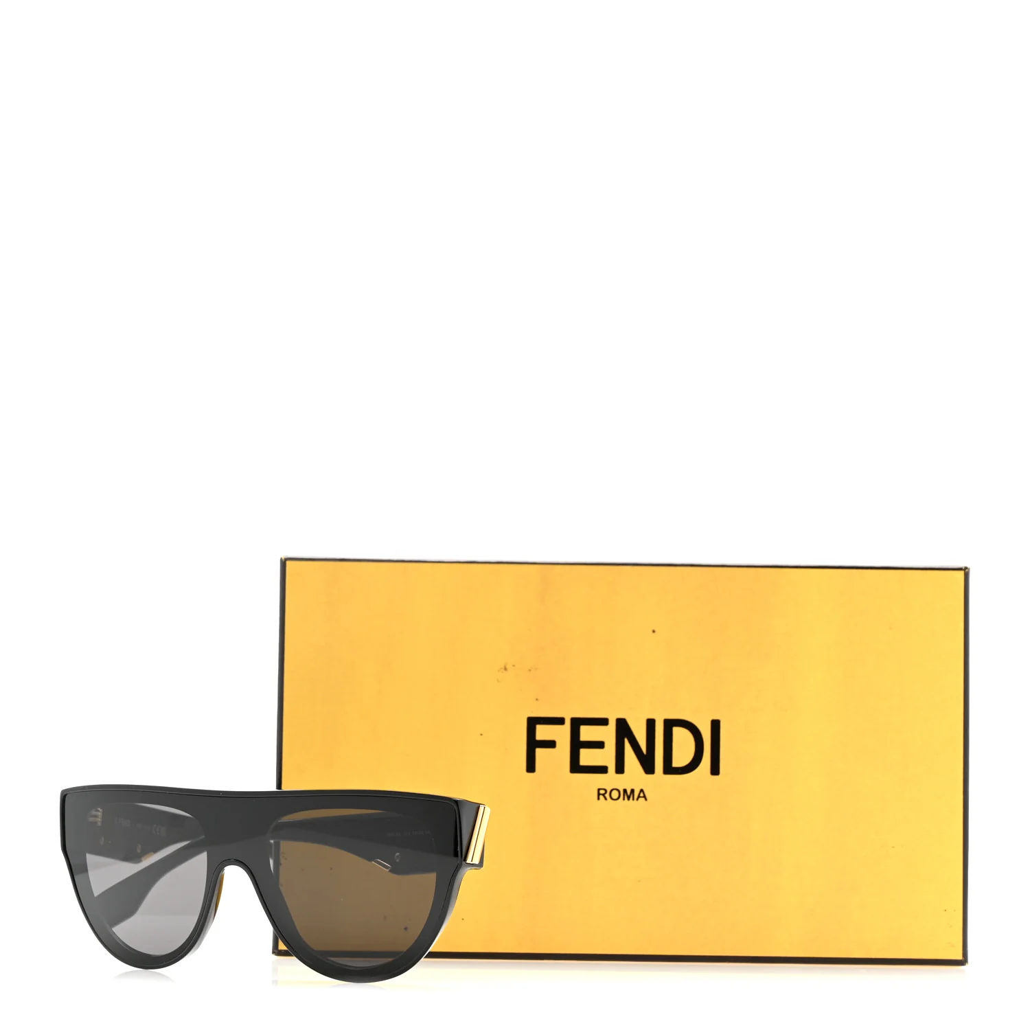 Acetate Shield Sunglasses FE40150I Black - Image 7