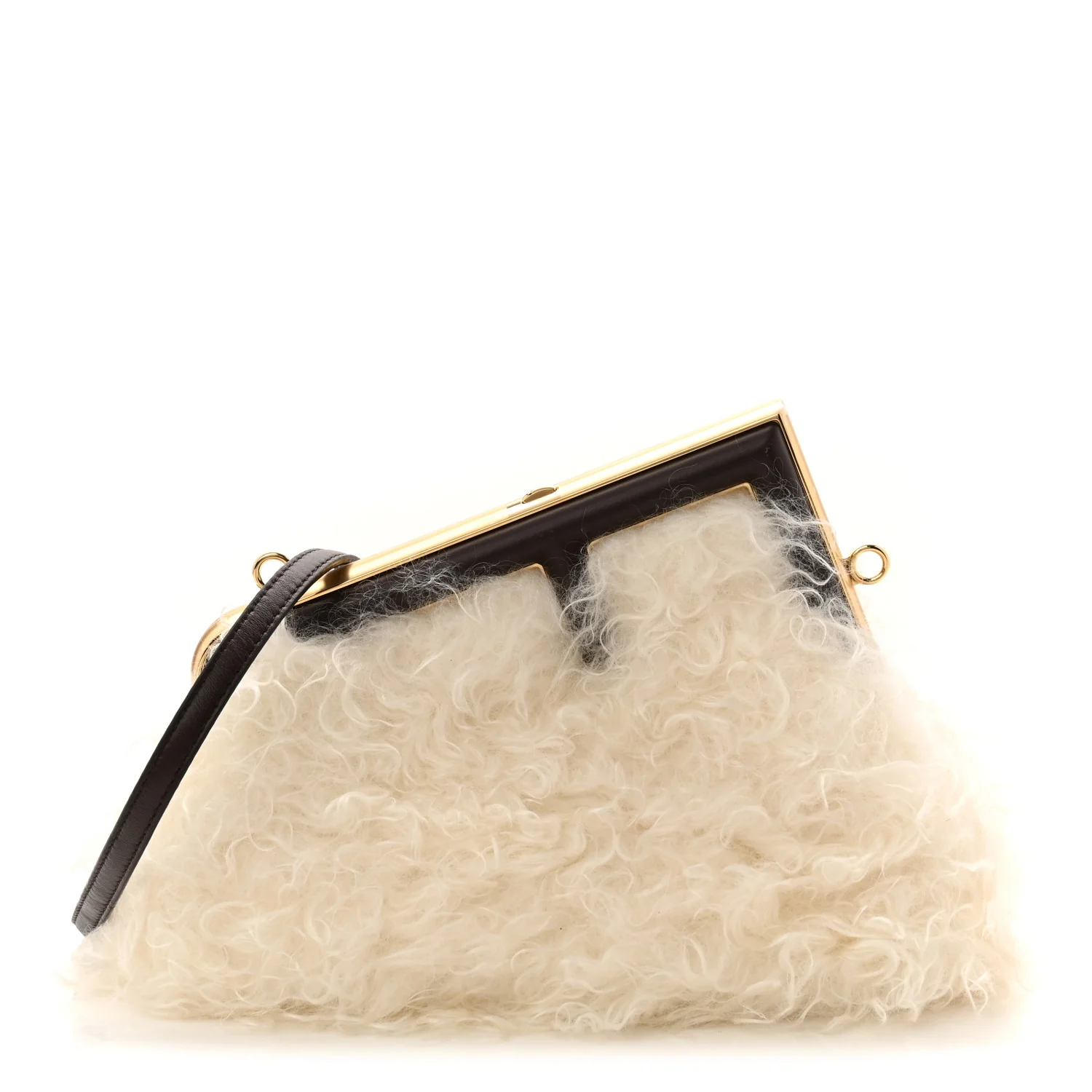 Baby Mongolian Nappa Small Fendi First White Fondente