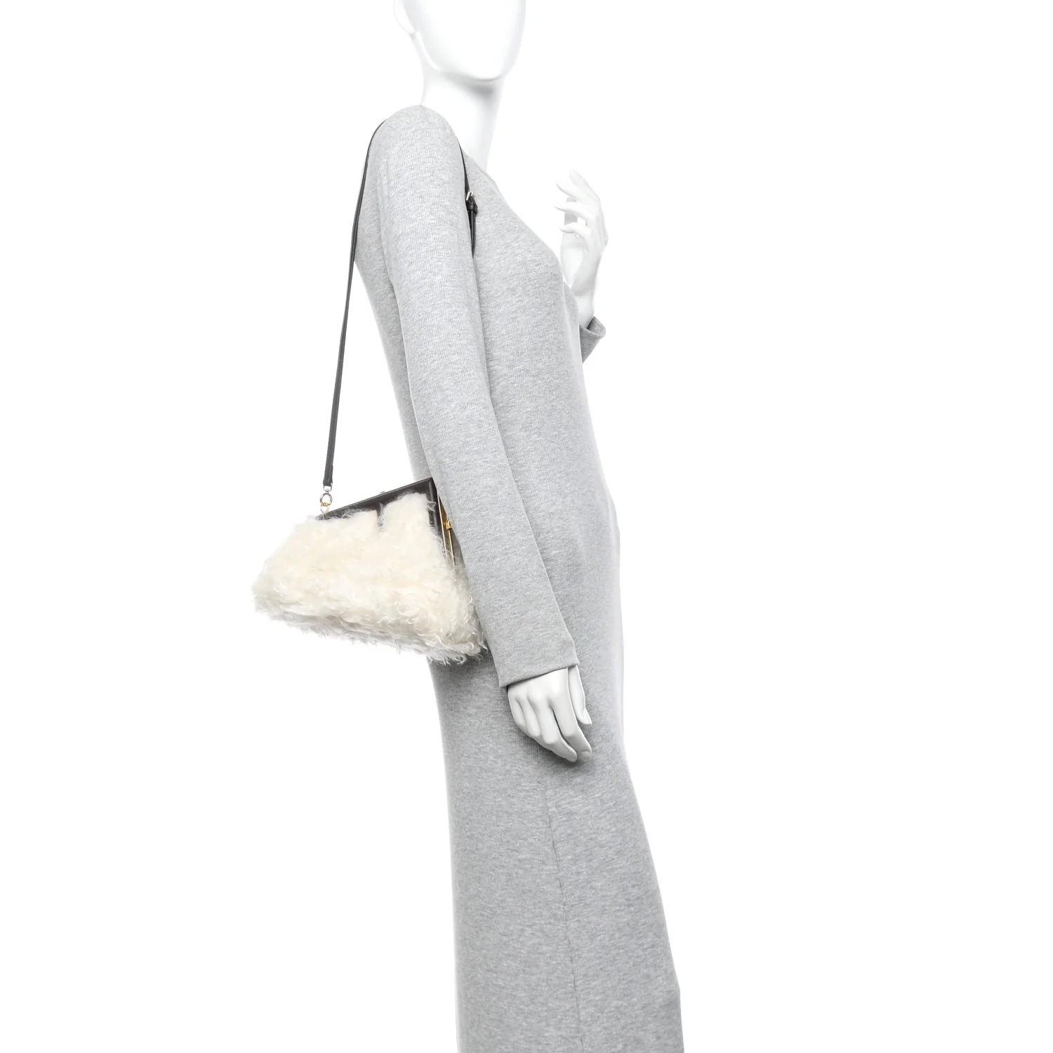 Baby Mongolian Nappa Small Fendi First White Fondente - Image 2