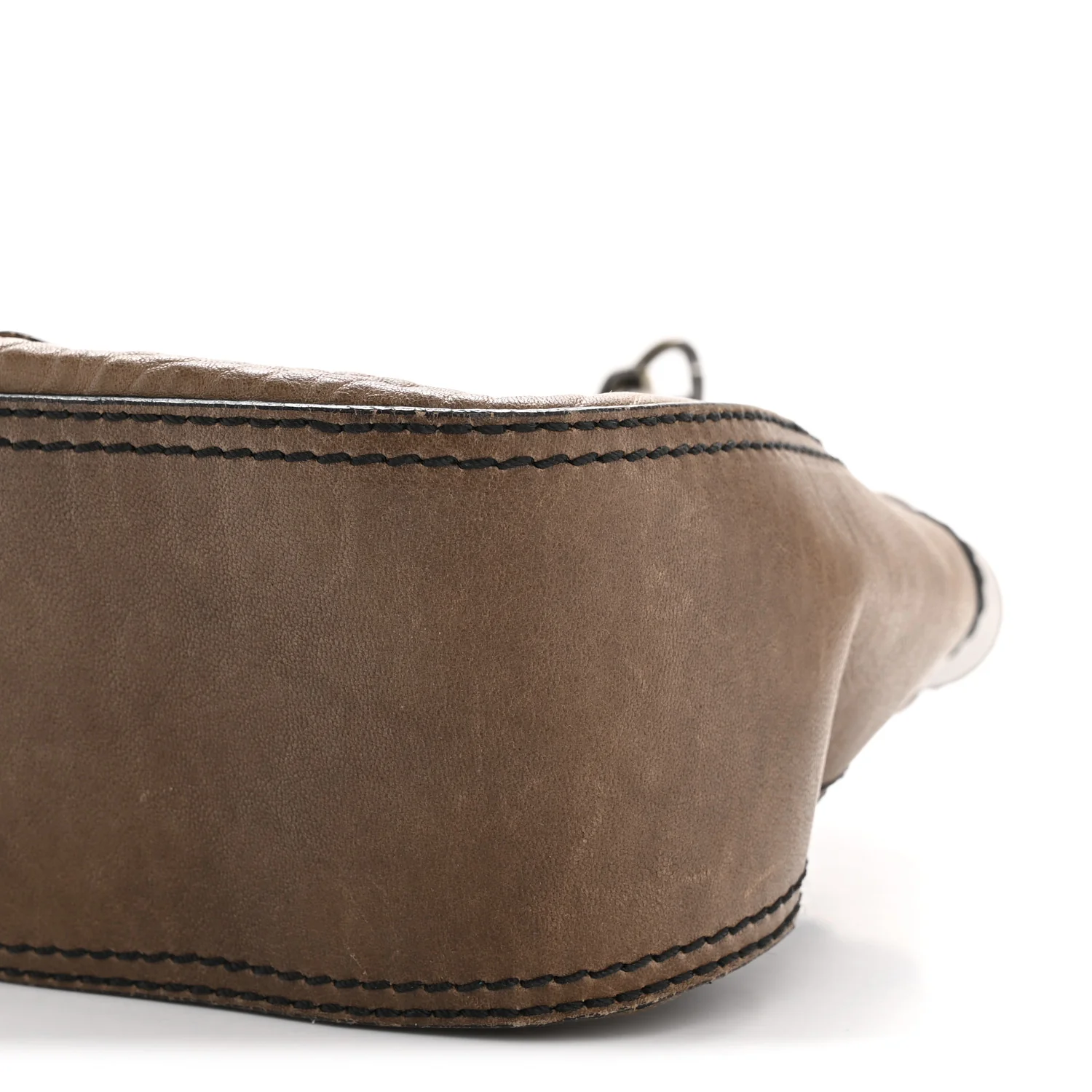 Calfskin B Bag Brown Grey - Image 10