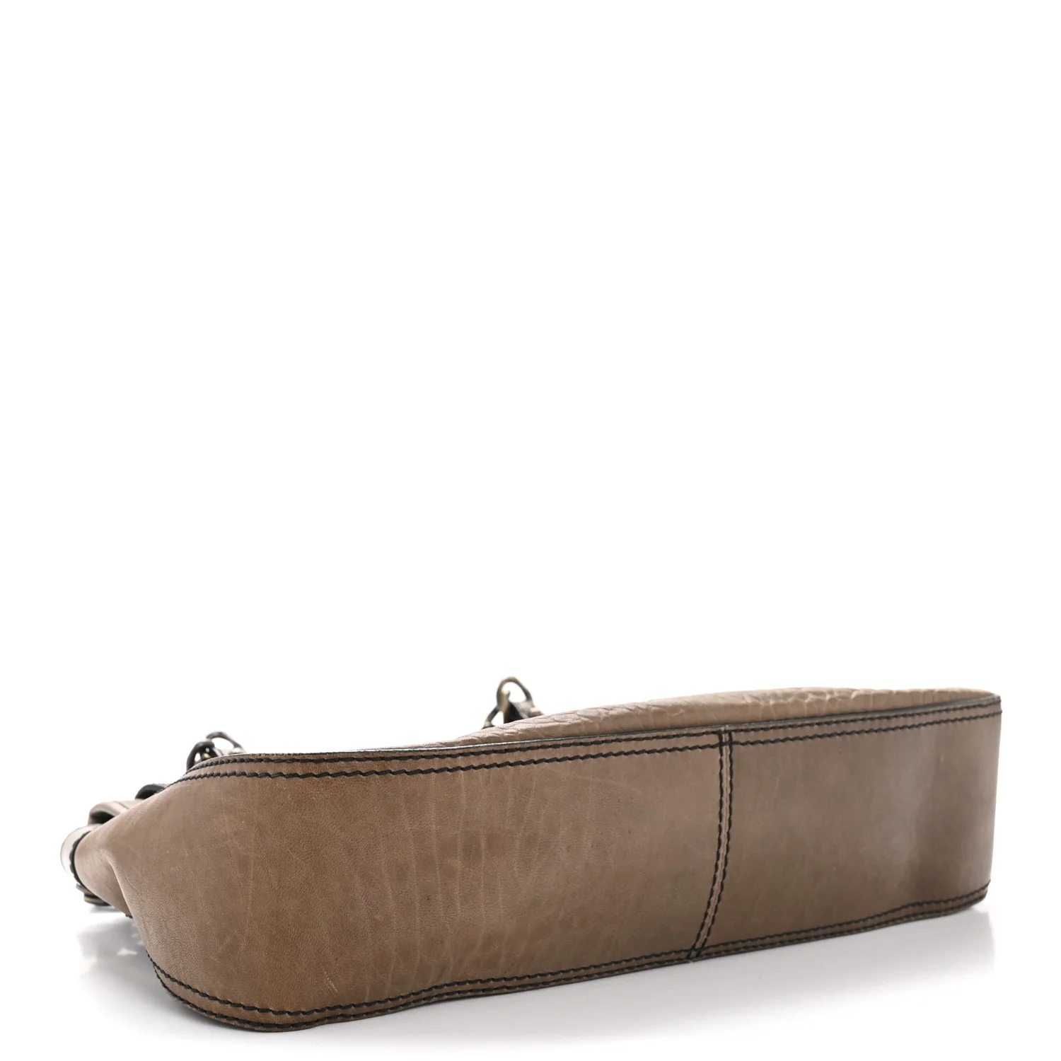 Calfskin B Bag Brown Grey - Image 4