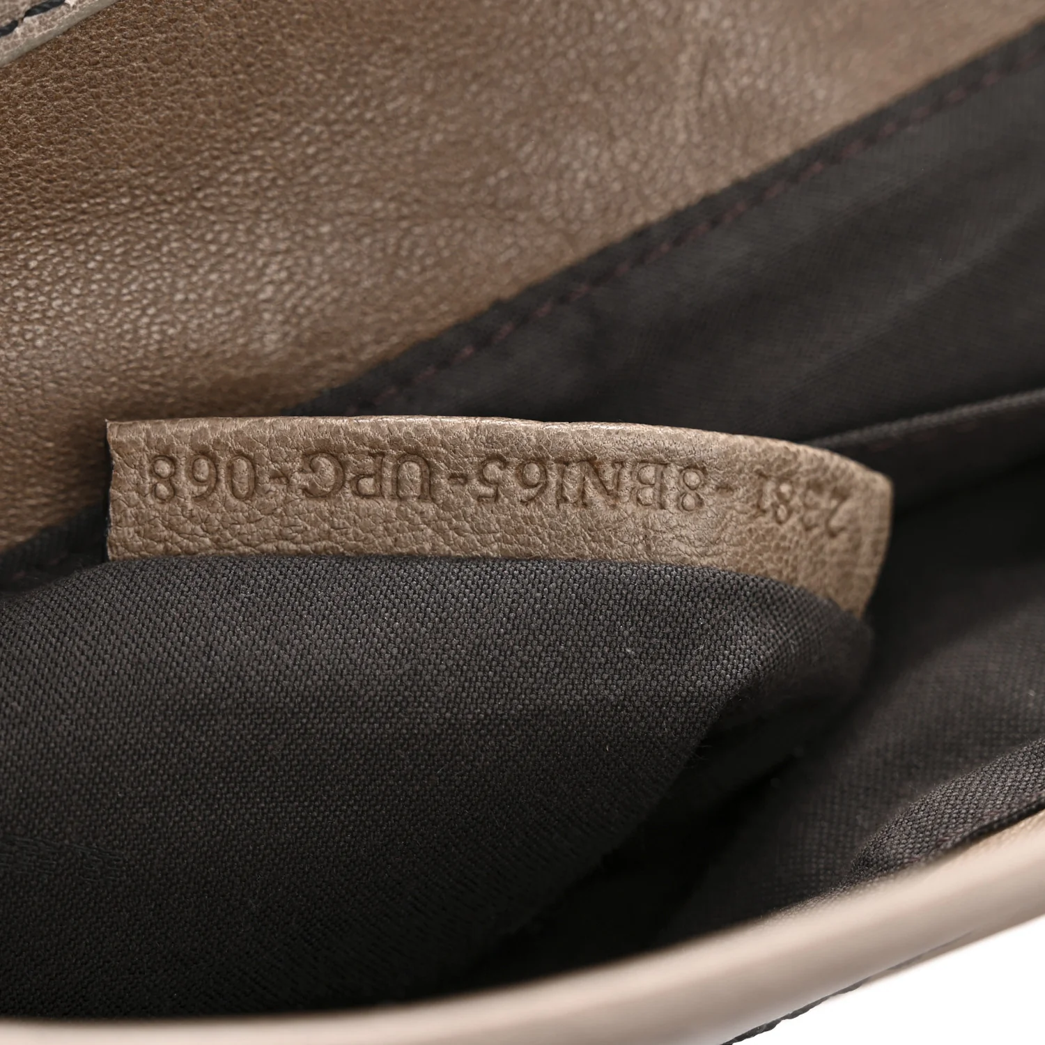 Calfskin B Bag Brown Grey - Image 7