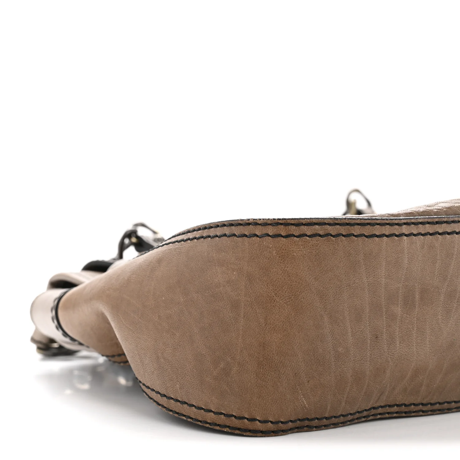 Calfskin B Bag Brown Grey - Image 9