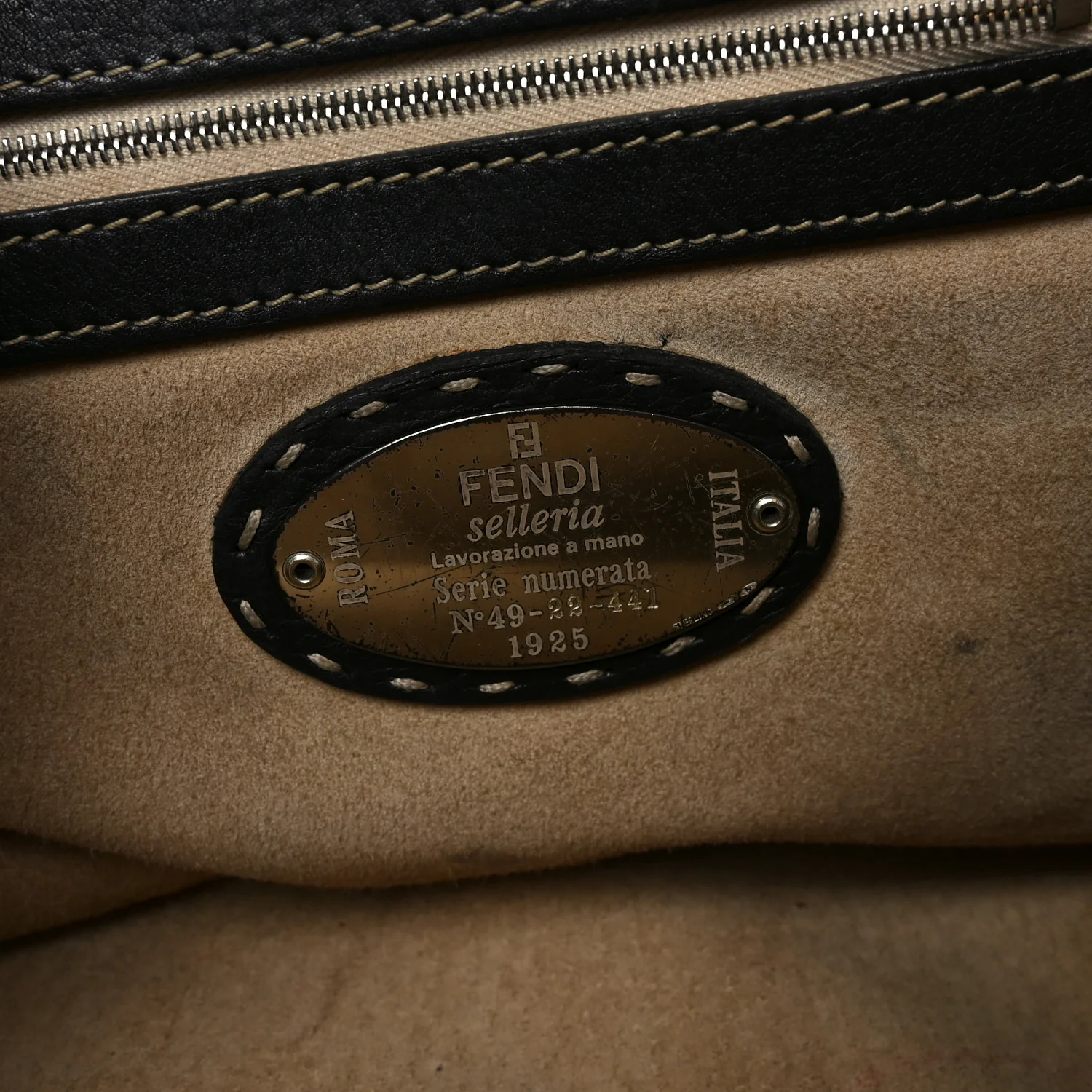 Calfskin Romano Selleria Adele 1328 Bag Black - Image 6