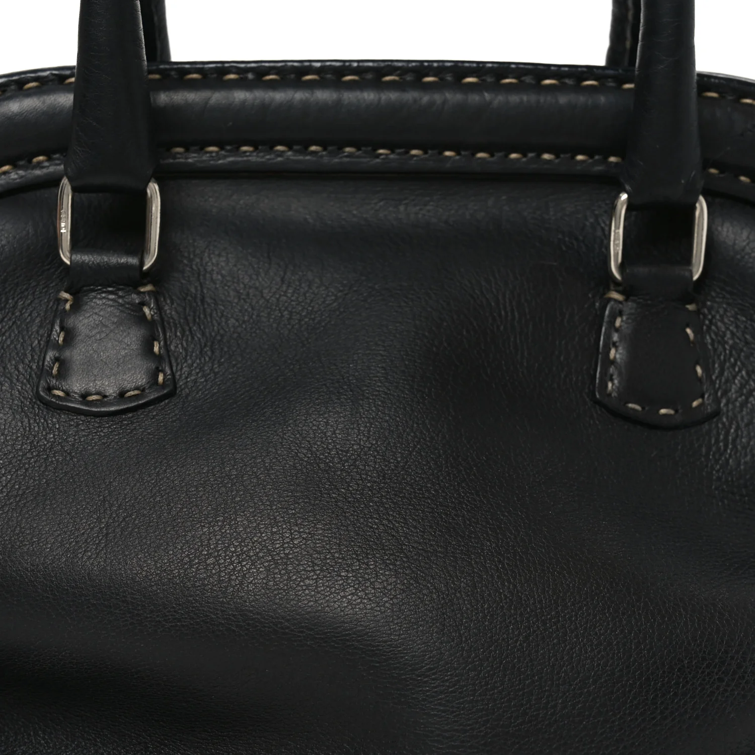 Calfskin Romano Selleria Adele 1328 Bag Black - Image 7