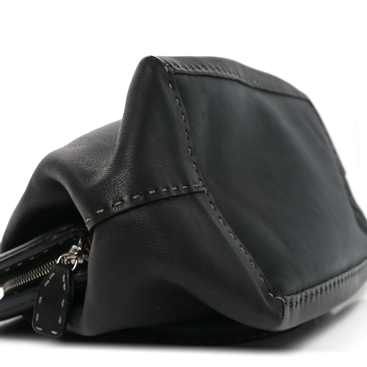 Calfskin Romano Selleria Adele 1328 Bag Black - Image 8