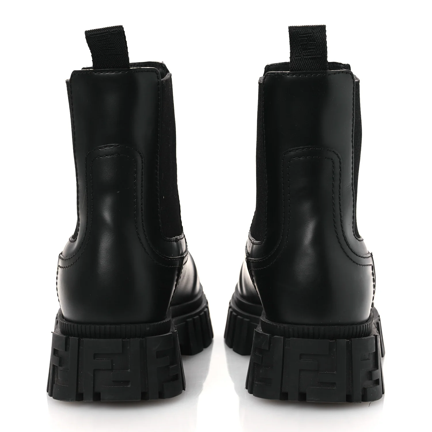 Calfskin Rubber Fendi Force Chelsea Boots 36 Black - Image 6