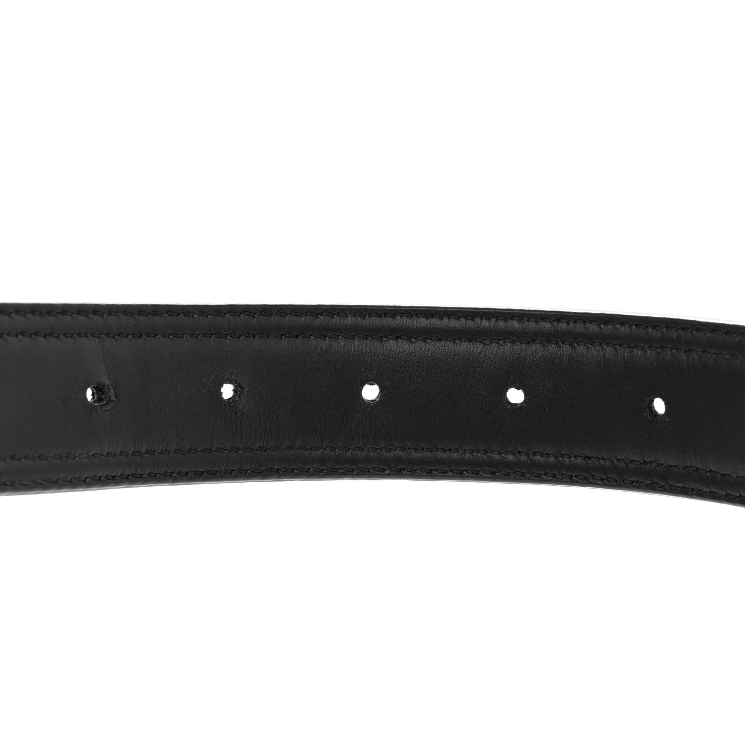 Canvas Calfskin Baguette Belt 85 34 Black Brown - Image 4