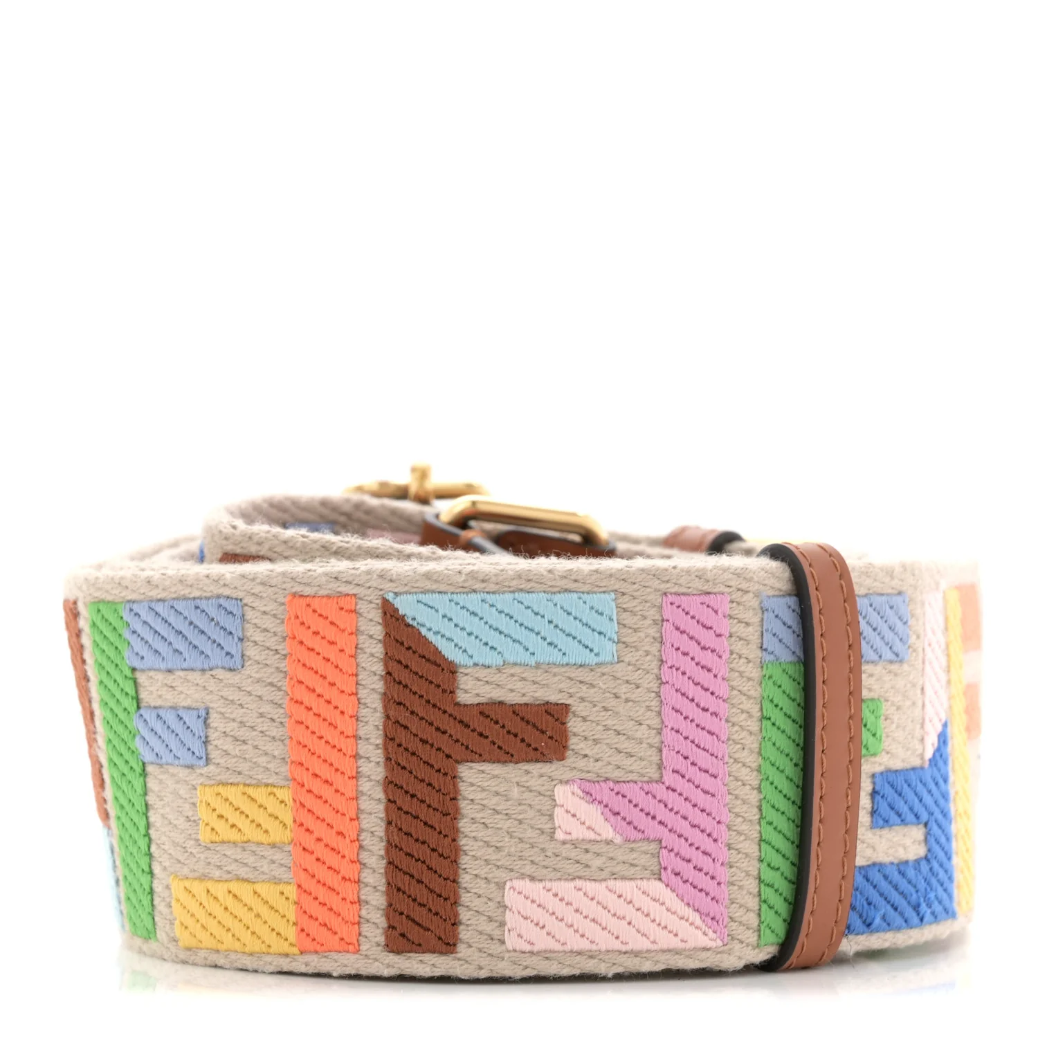 Canvas Calfskin FF 1974 Adjustable Strap You Multicolor Cuoio - Image 2